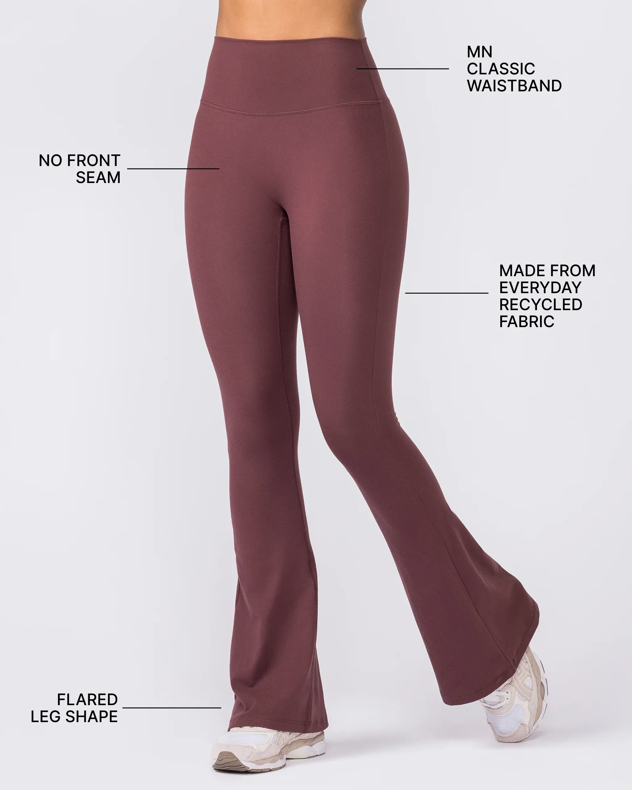 Everyday High Rise Flare Leggings - Rocky Road sold by Muscle Nation product image thumbnail 2