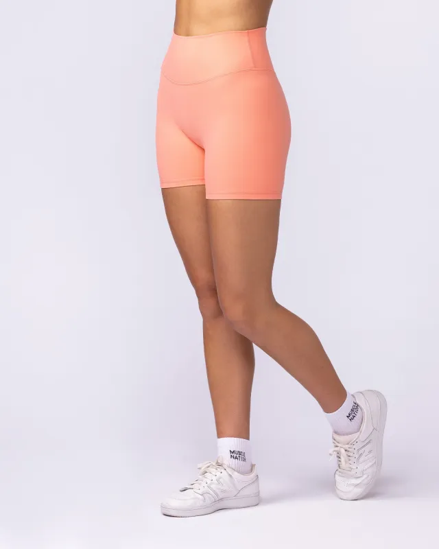 Everyday High Rise Midway Shorts - Peachy made by Muscle Nation