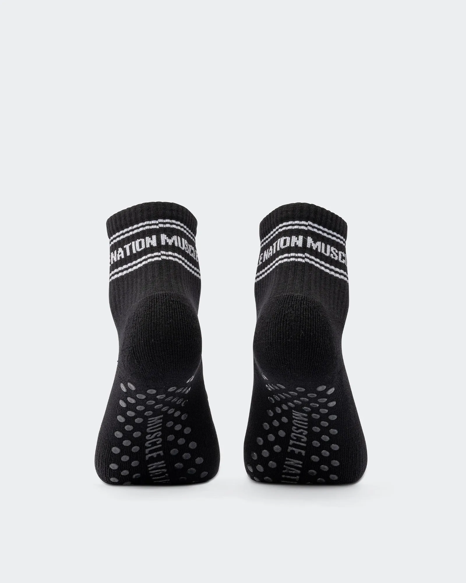 Quarter Crew Grip Socks - Black sold by Muscle Nation product image thumbnail 5