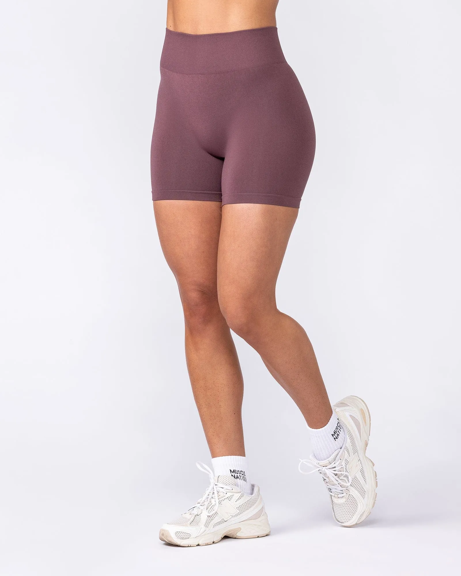 Bare Seamless Bike Shorts - Rocky Road Marl sold by Muscle Nation product image thumbnail 2