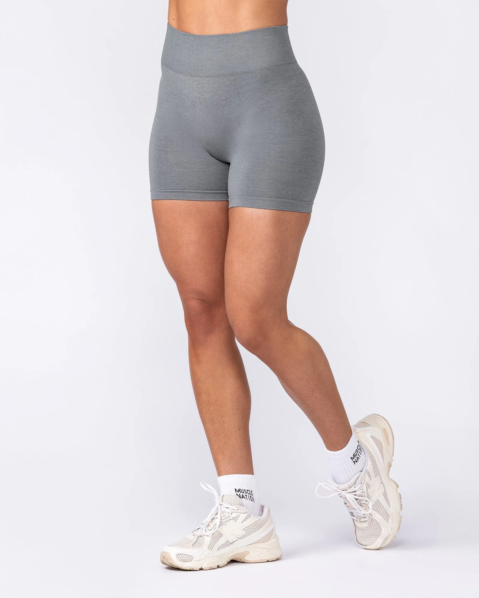 Bare Seamless Bike Shorts - Alloy Marl sold by Muscle Nation product image thumbnail 3