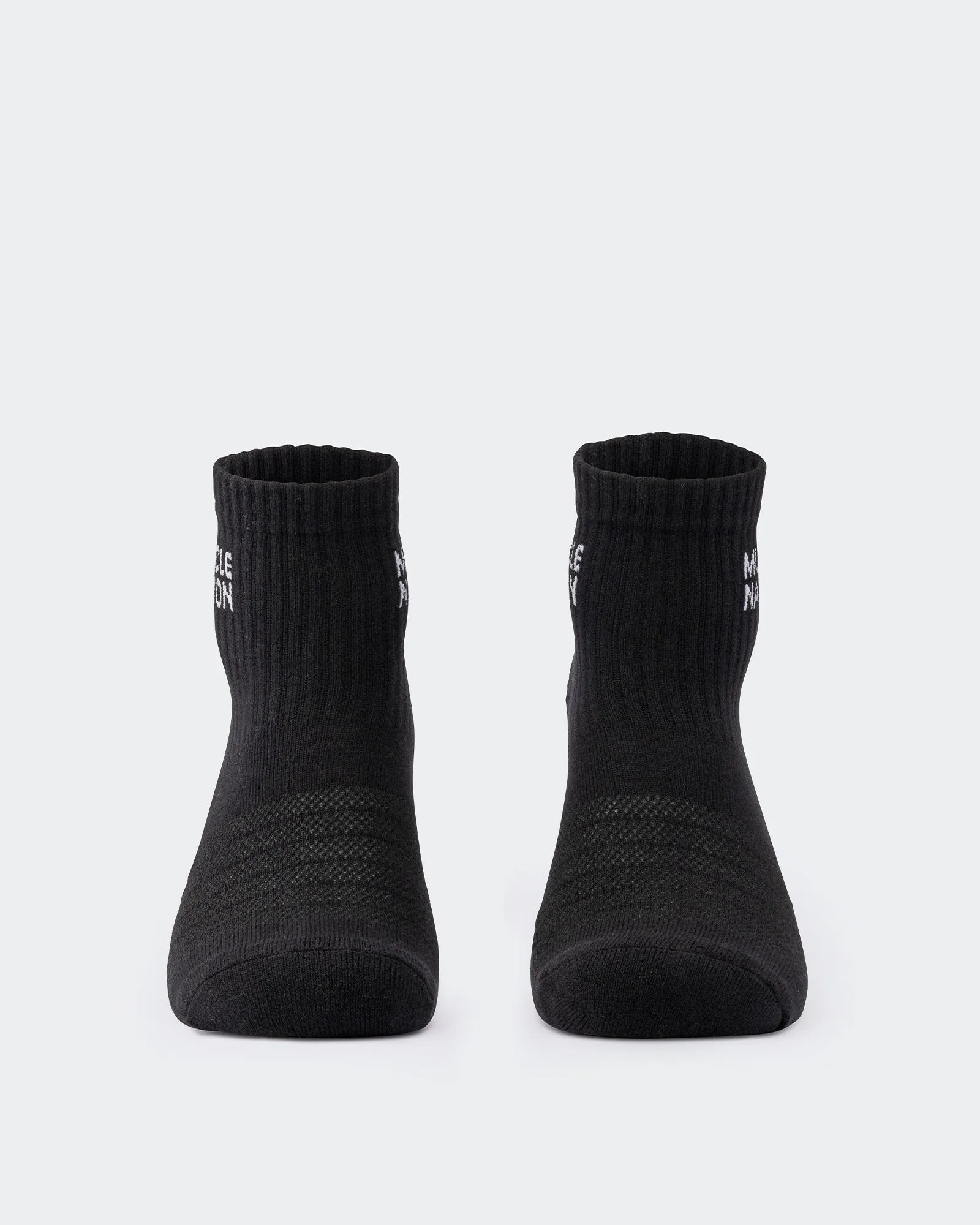 Womens Quarter Crew Socks 2 pack - Black / White sold by Muscle Nation product image thumbnail 5