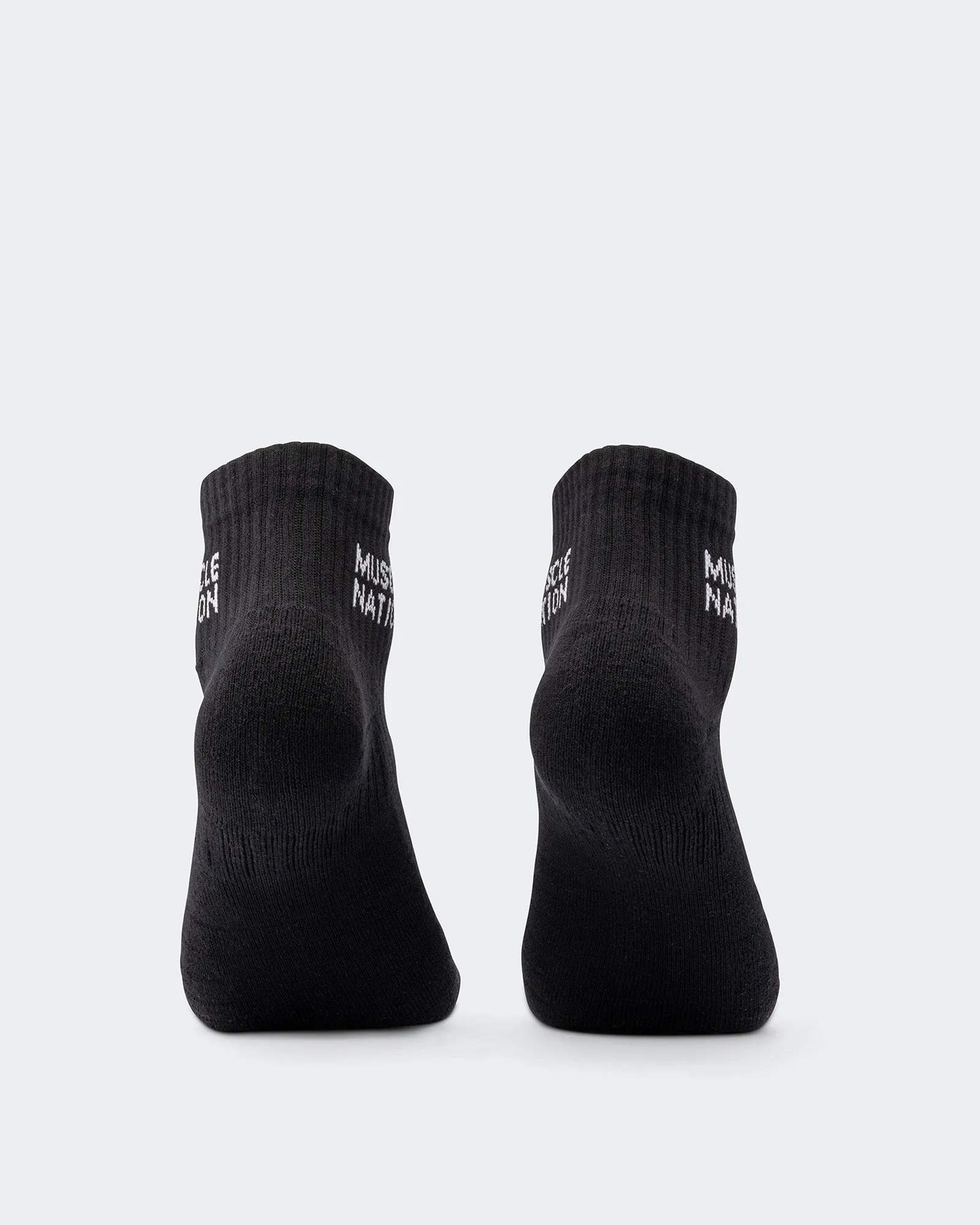 Womens Quarter Crew Socks 2 pack - Black / White sold by Muscle Nation product image thumbnail 3