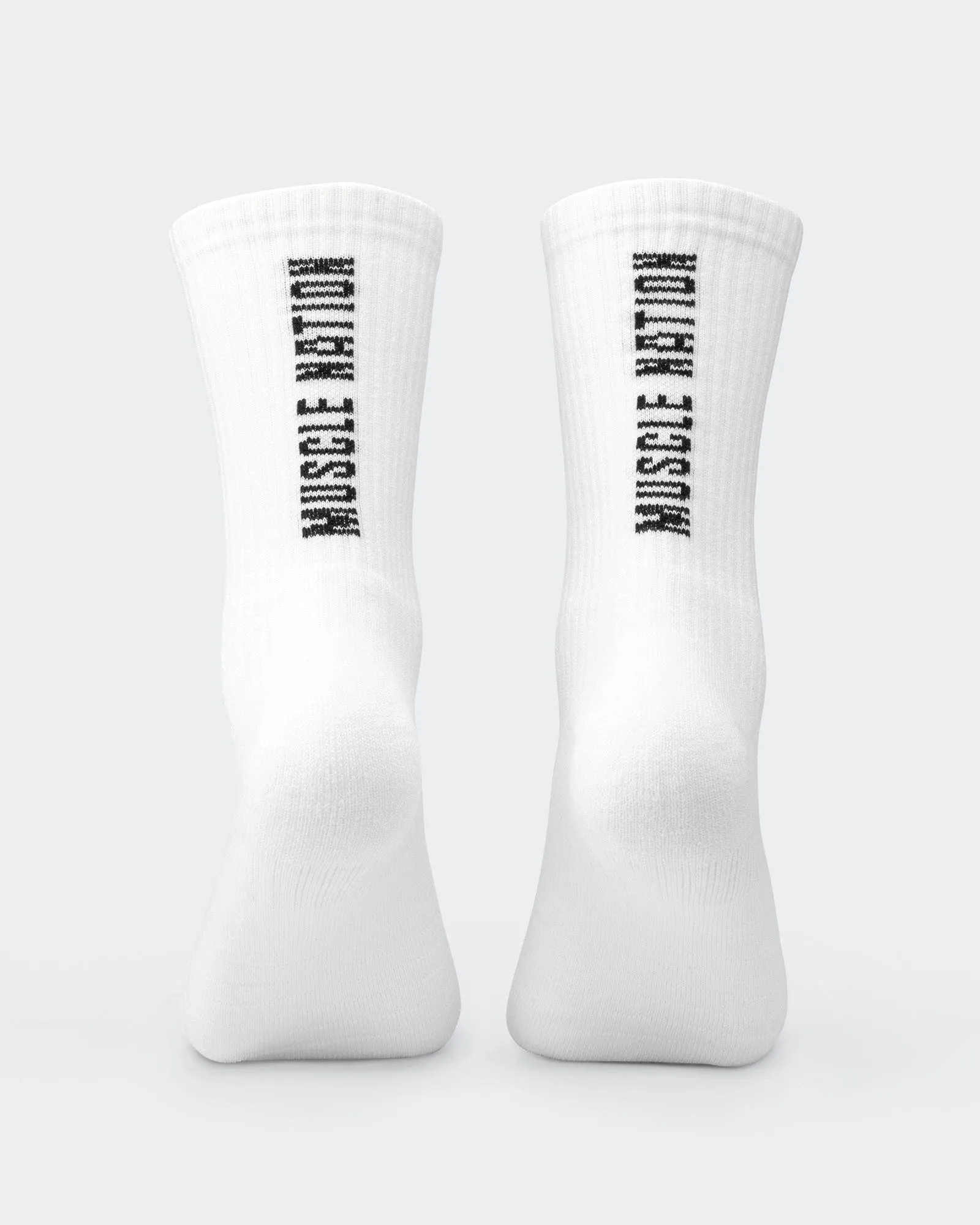 Mens Trainer Crew Socks 2 pack - White sold by Muscle Nation product image thumbnail 4