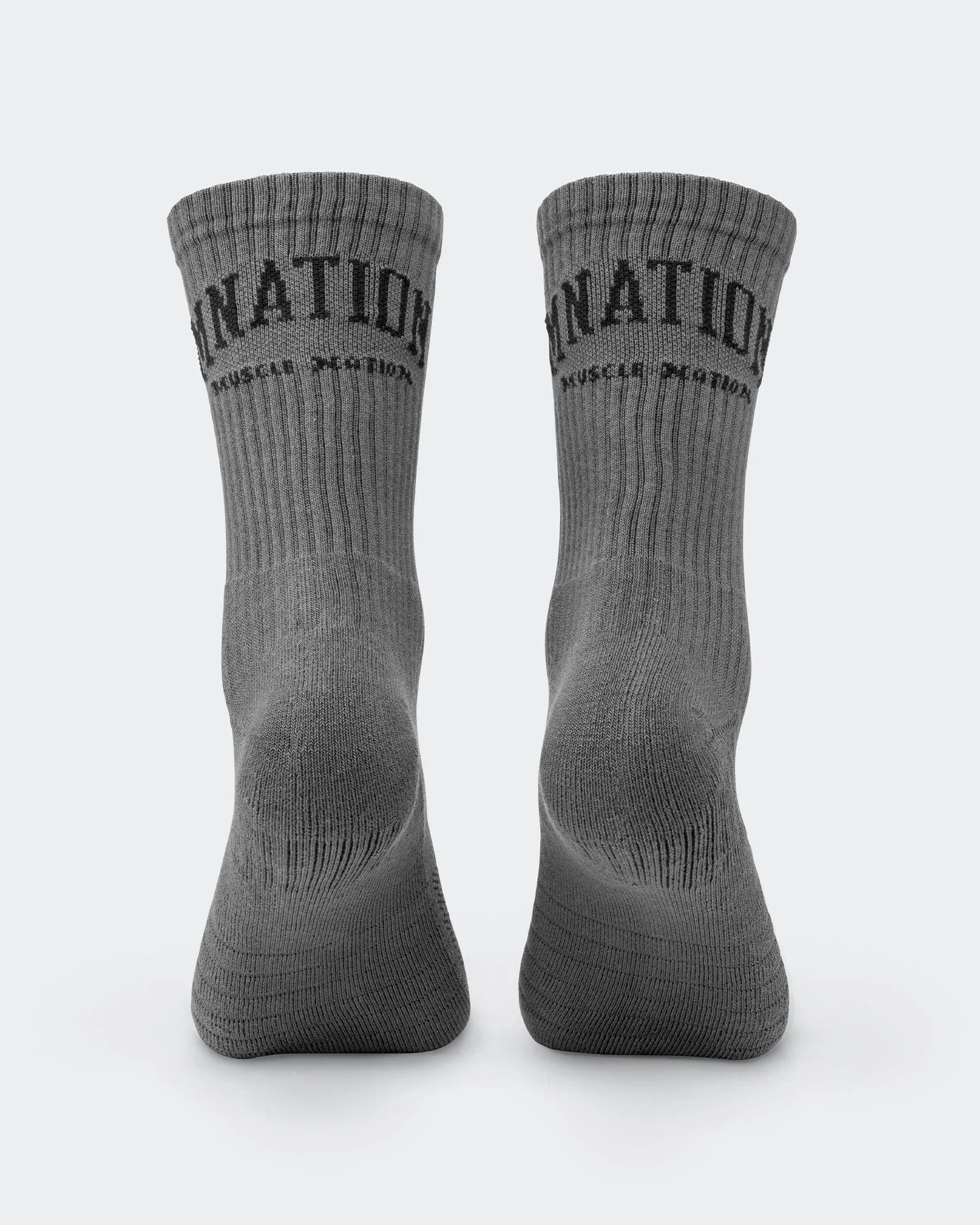 Mens Varsity Crew Socks 2 Pack - Charcoal sold by Muscle Nation product image thumbnail 5