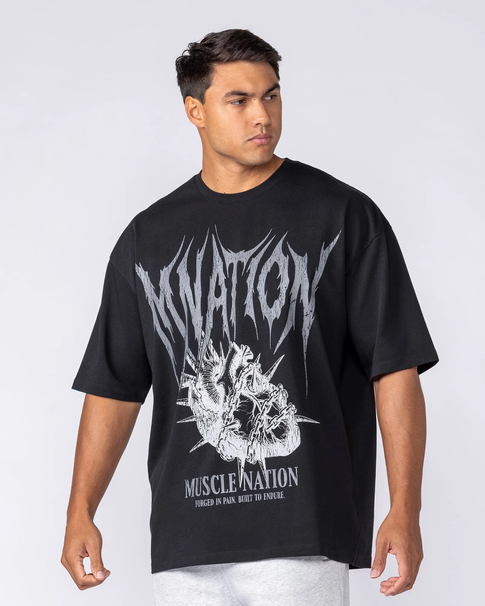 Unchained Oversized Tee - Black sold by Muscle Nation product image thumbnail 4
