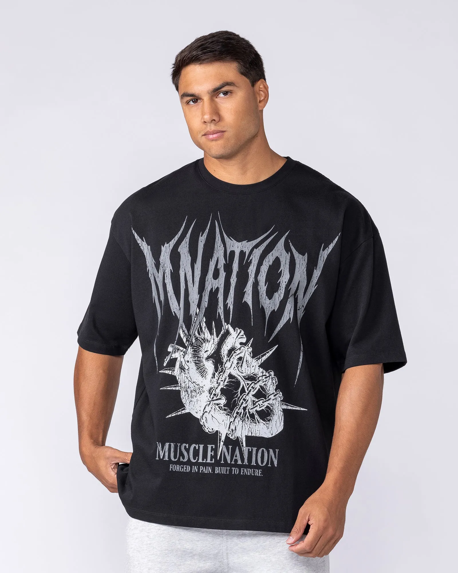 Unchained Oversized Tee - Black sold by Muscle Nation product image thumbnail 3