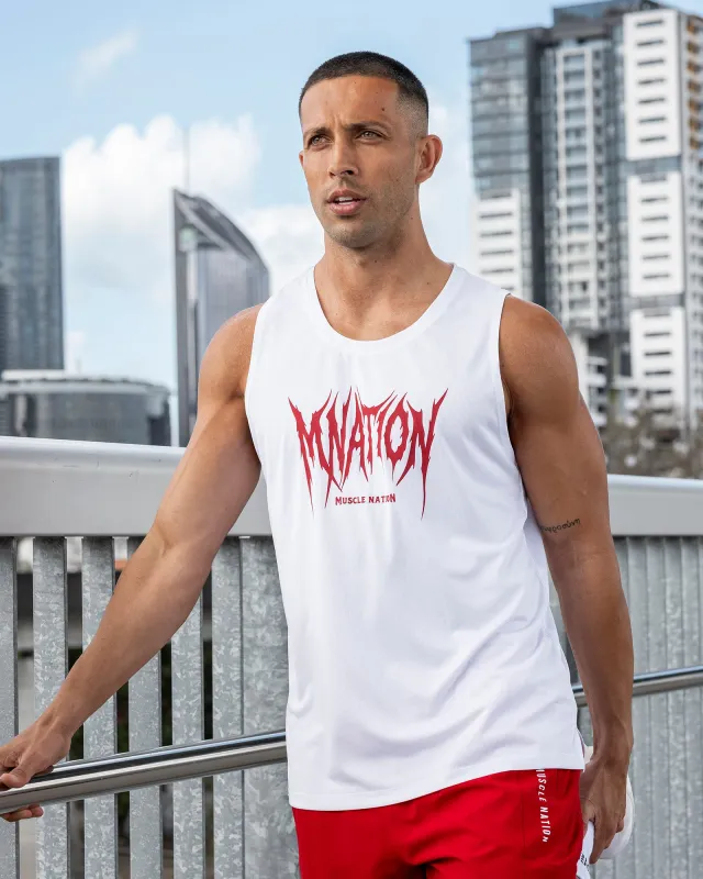 Division Aero Active Tank - White made by Muscle Nation