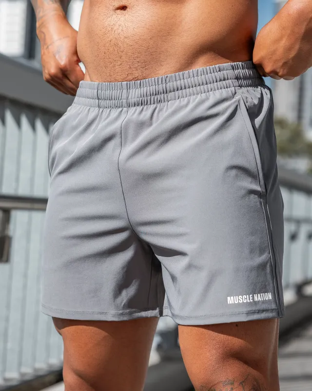 Essential Active 5" Shorts - Tornado made by Muscle Nation