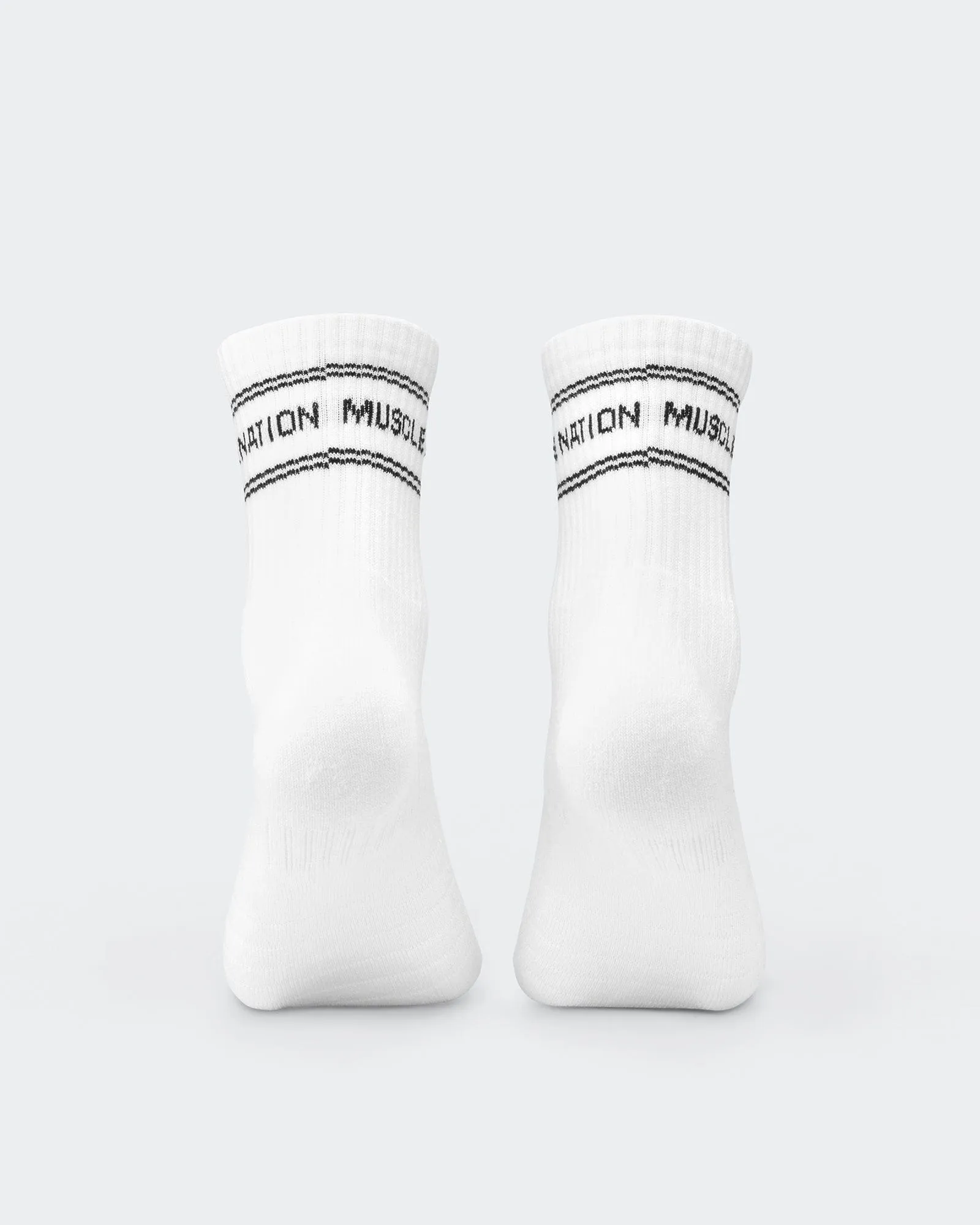 Womens Stripe Crew Socks 2 pack - White sold by Muscle Nation product image thumbnail 5