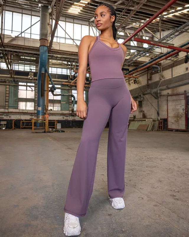 Aura Straight Leg Leggings - Dark Thistle made by Muscle Nation