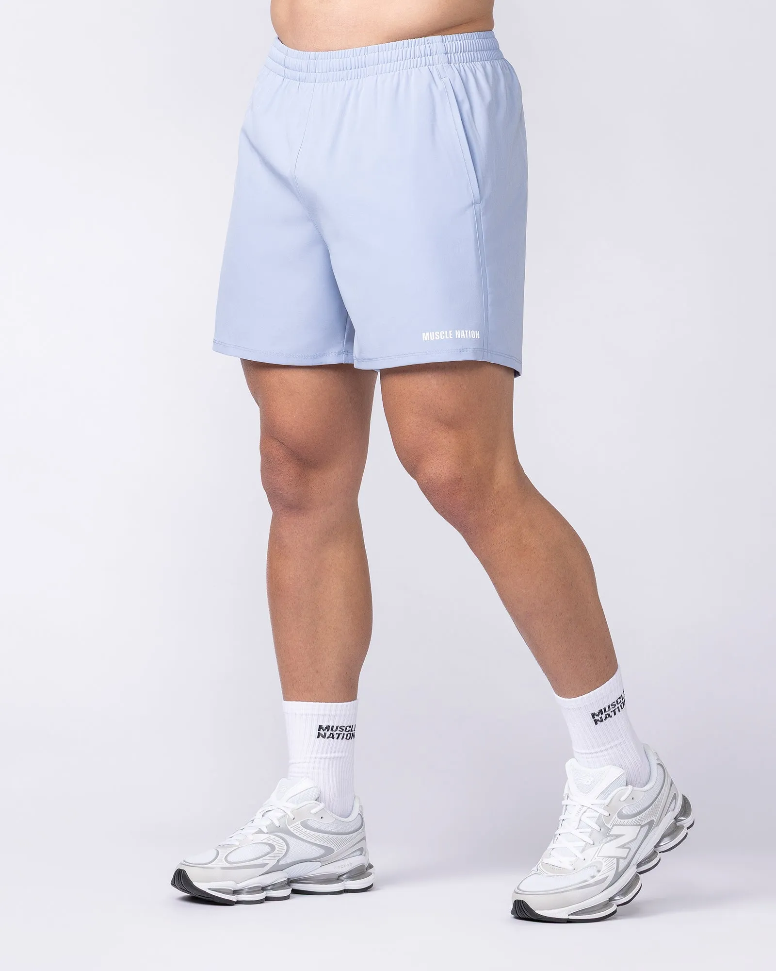 Essential Active 5" Shorts - Aero Blue sold by Muscle Nation product image thumbnail 5