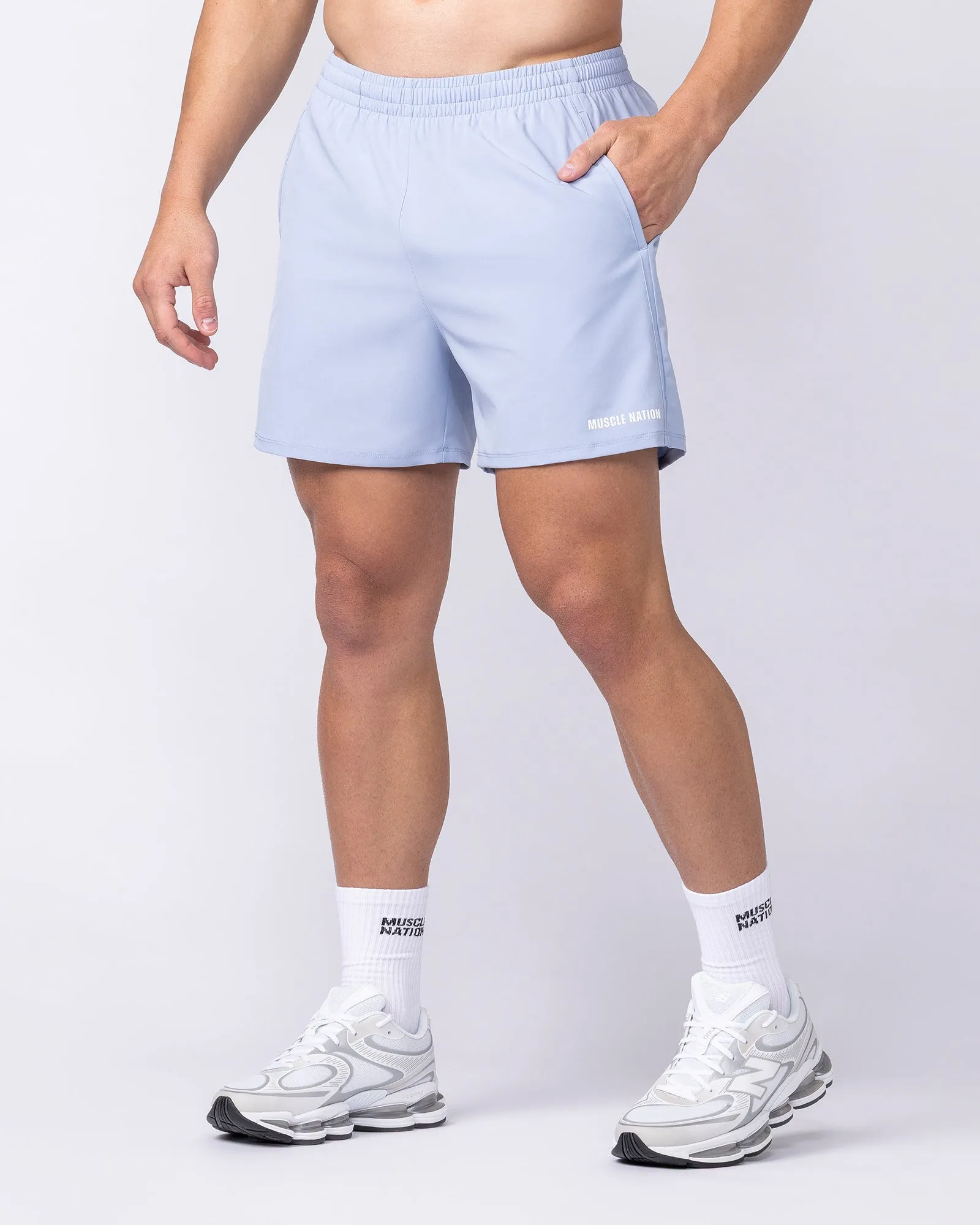 Essential Active 5" Shorts - Aero Blue sold by Muscle Nation product image thumbnail 3
