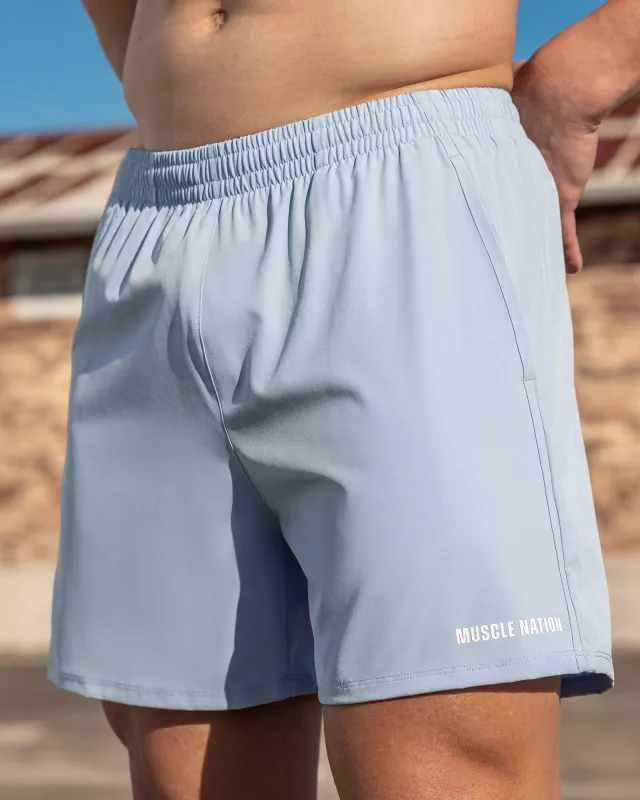 Essential Active 5" Shorts - Aero Blue made by Muscle Nation