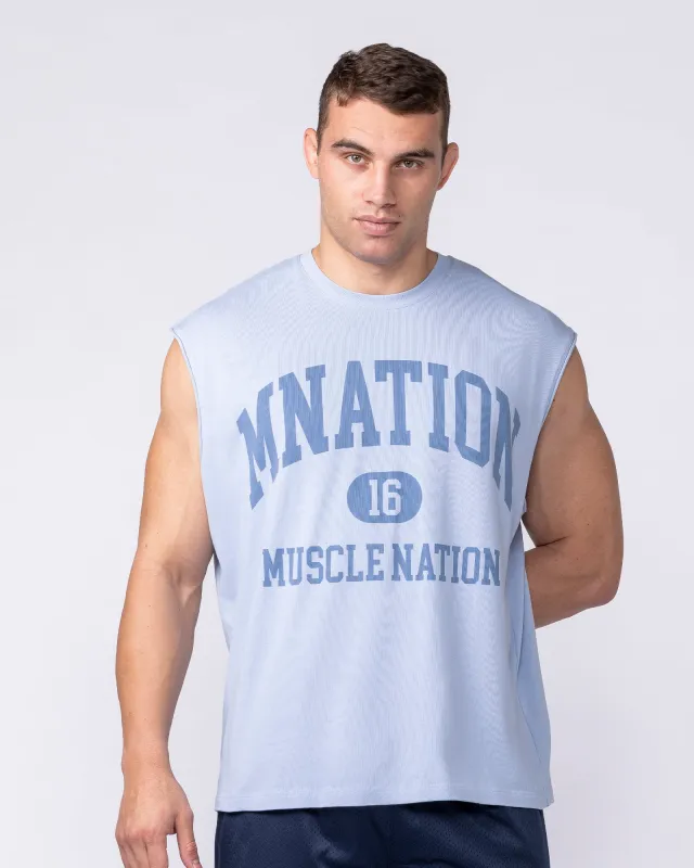 Fieldhouse Boxy Muscle Tank - Aero Blue made by Muscle Nation