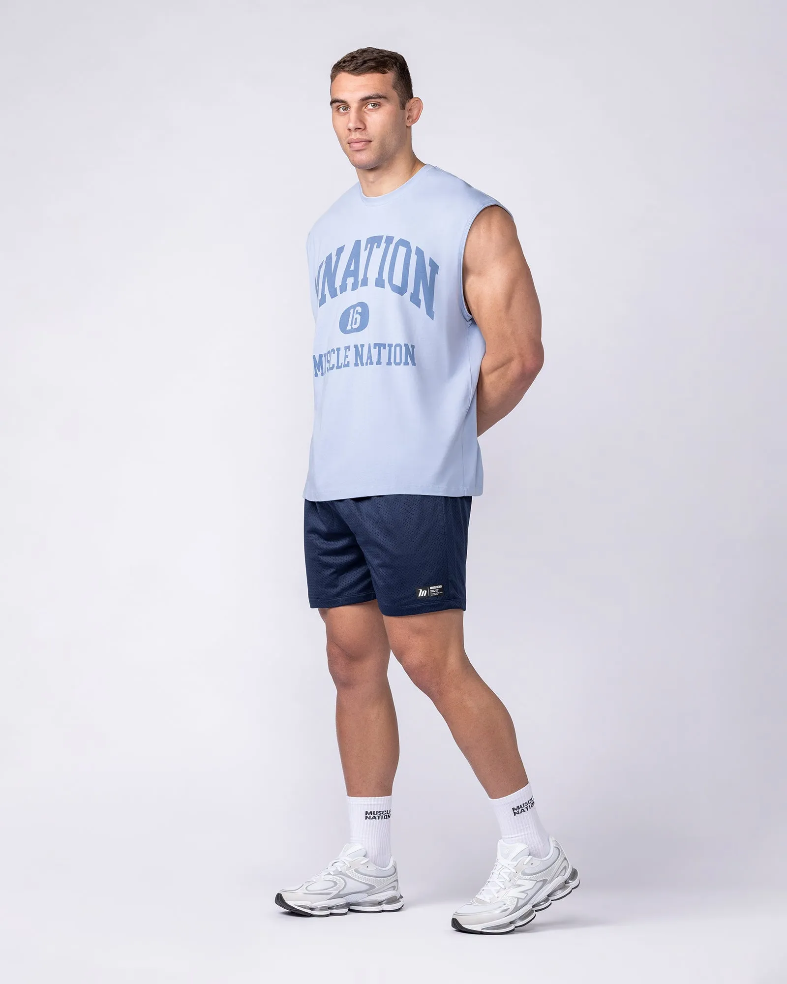 Fieldhouse Boxy Muscle Tank - Aero Blue sold by Muscle Nation product image thumbnail 5