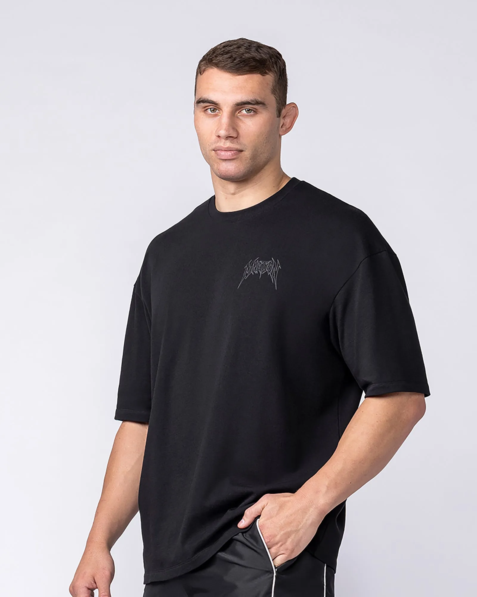Nightfall Oversized Tee - Black sold by Muscle Nation product image thumbnail 3