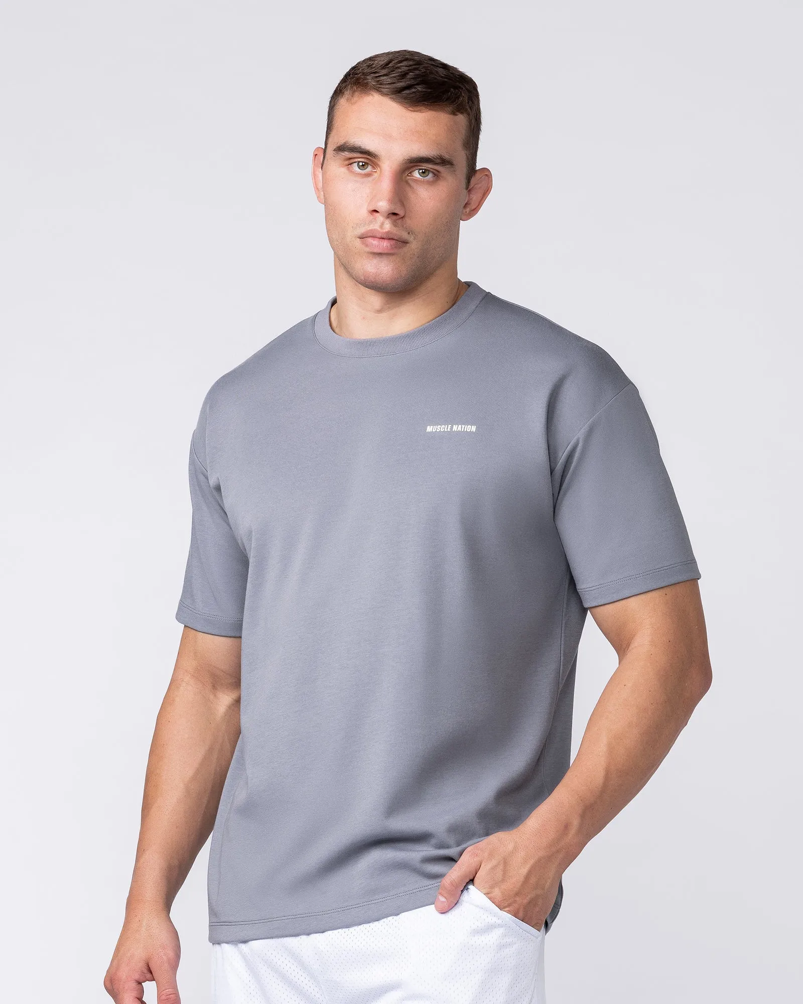 Daily Regular Fit Tee - Cement sold by Muscle Nation product image thumbnail 3