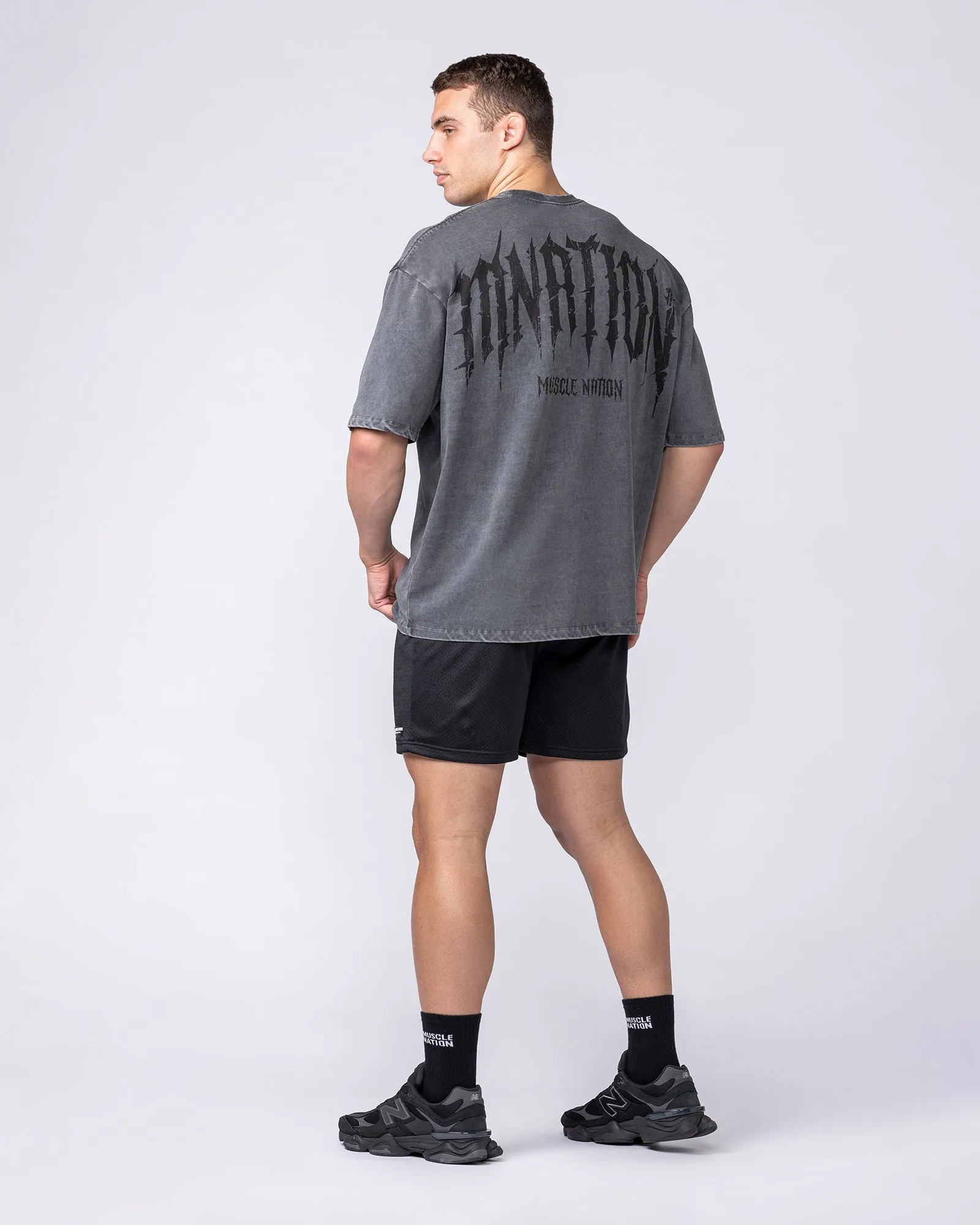 Relic Oversized Tee - Washed Black sold by Muscle Nation product image thumbnail 5