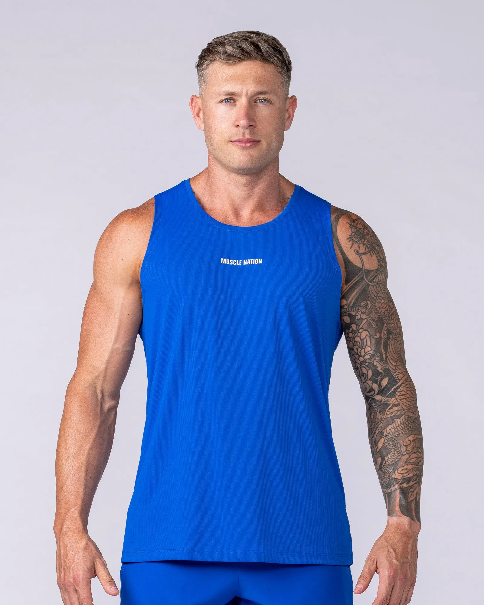 Aero Active Tank - Bondi Blue sold by Muscle Nation