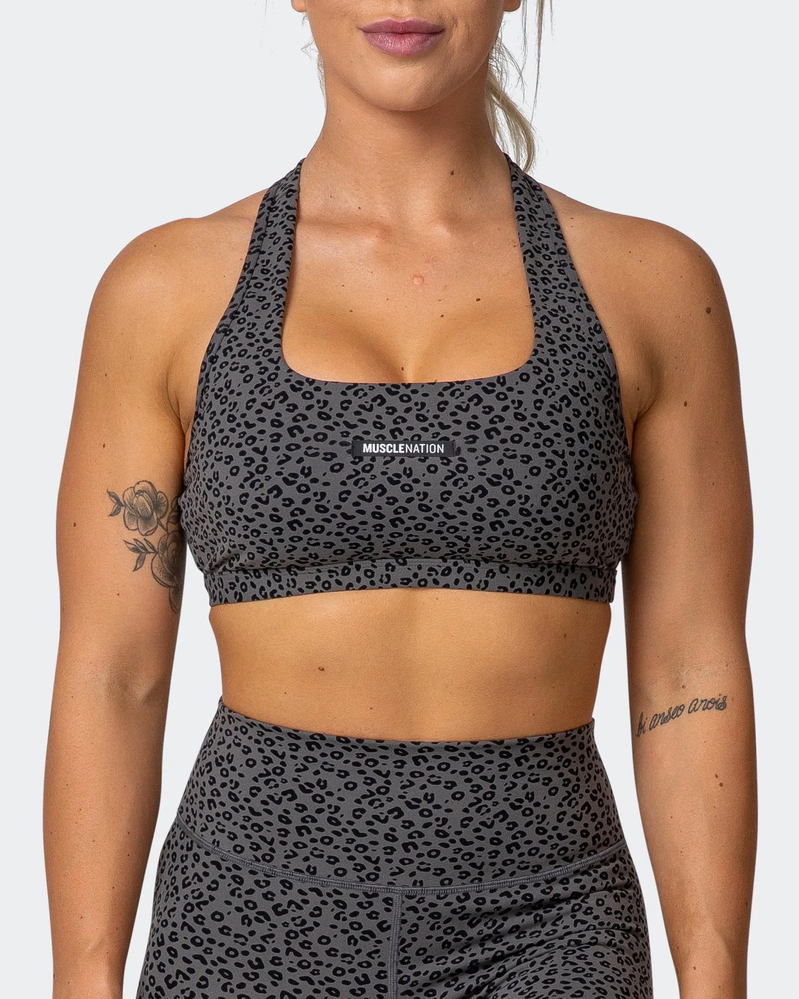 Flex Bra - Monochrome Mini Cheetah Print sold by Muscle Nation product image thumbnail 2