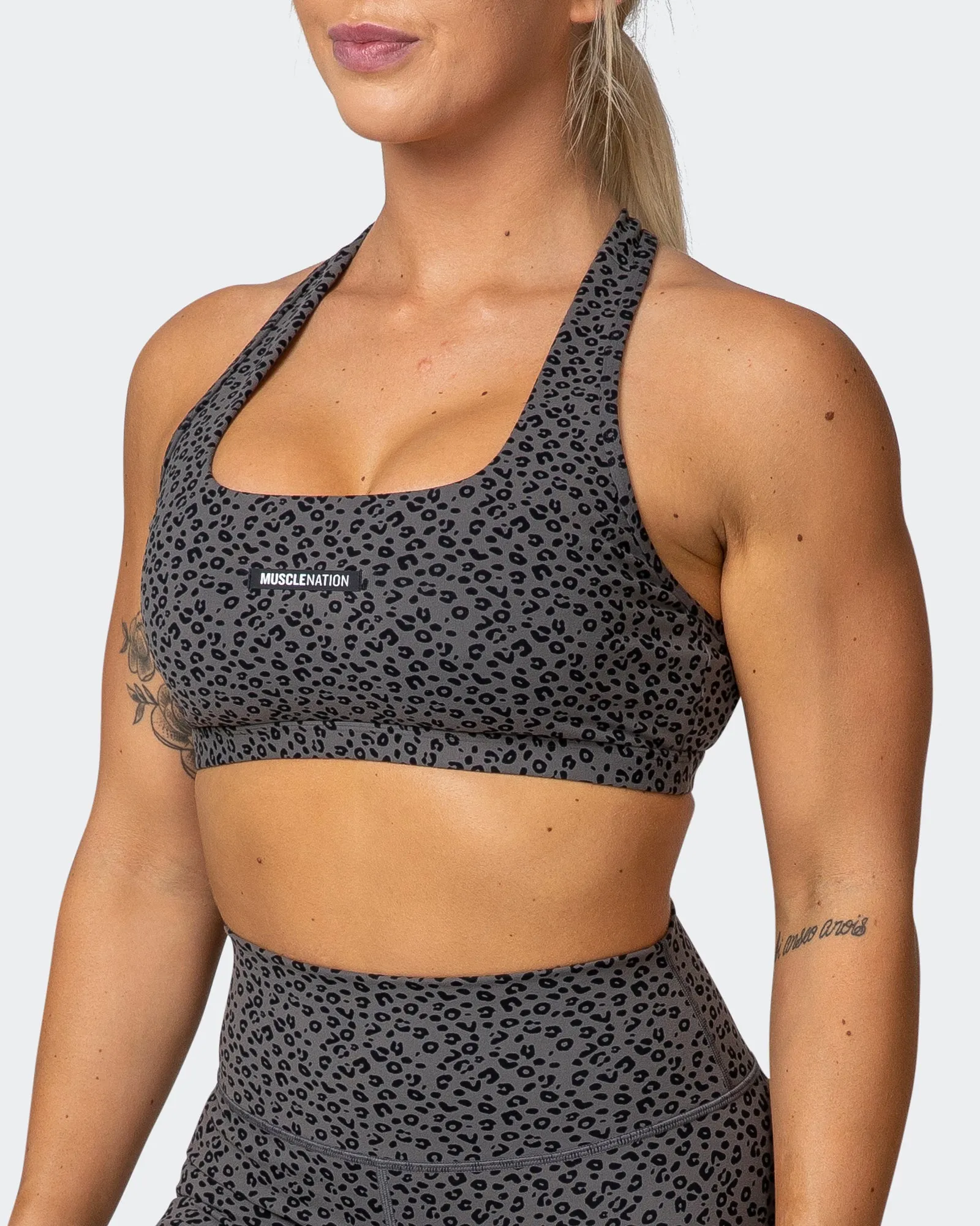 Flex Bra - Monochrome Mini Cheetah Print sold by Muscle Nation product image thumbnail 3