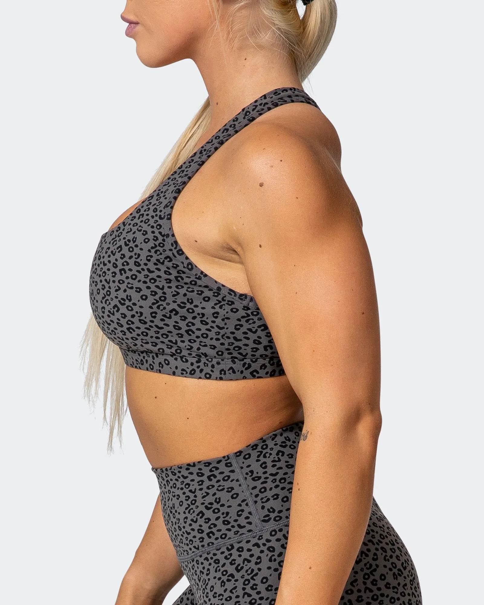 Flex Bra - Monochrome Mini Cheetah Print sold by Muscle Nation product image thumbnail 4