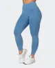 Second Skin Ankle Length Leggings - Washed High Tide sold by Muscle Nation