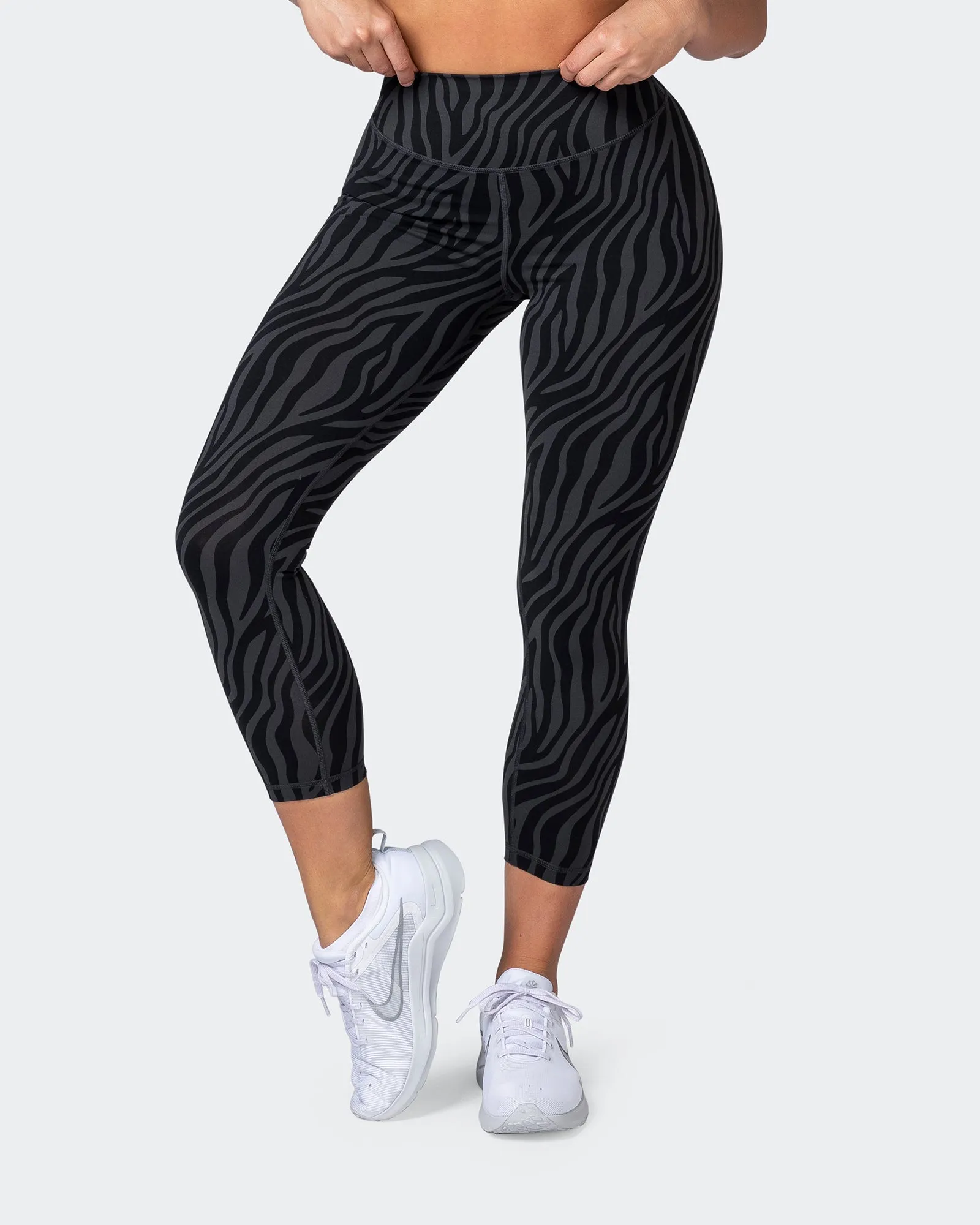 Signature Scrunch 7/8 Leggings - Monochrome Zebra Print sold by Muscle Nation product image thumbnail 2