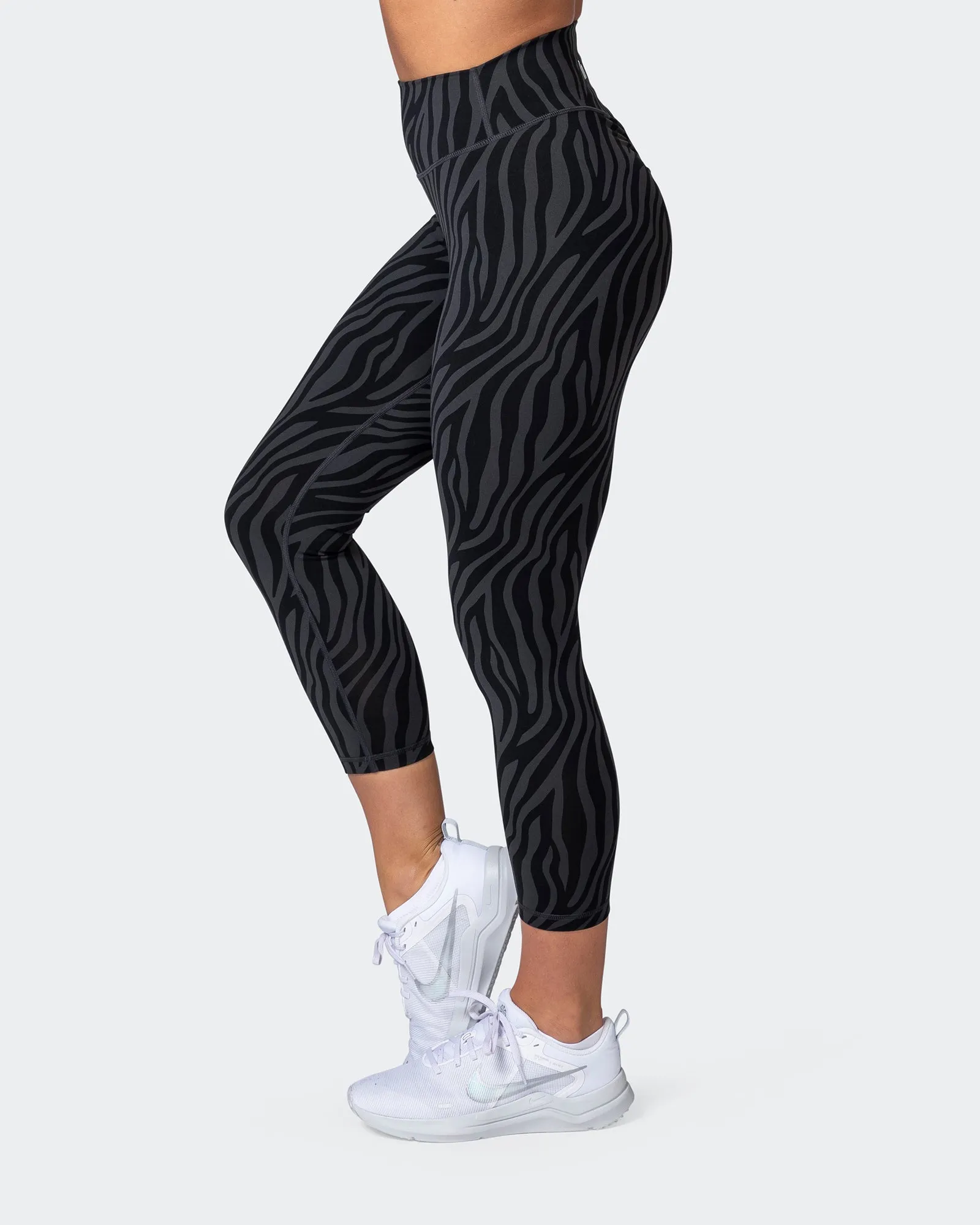 Signature Scrunch 7/8 Leggings - Monochrome Zebra Print sold by Muscle Nation product image thumbnail 4