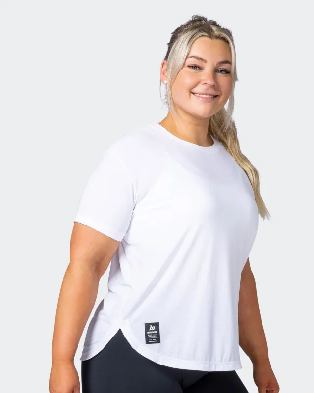 Level Up Training Tee - White made by Muscle Nation