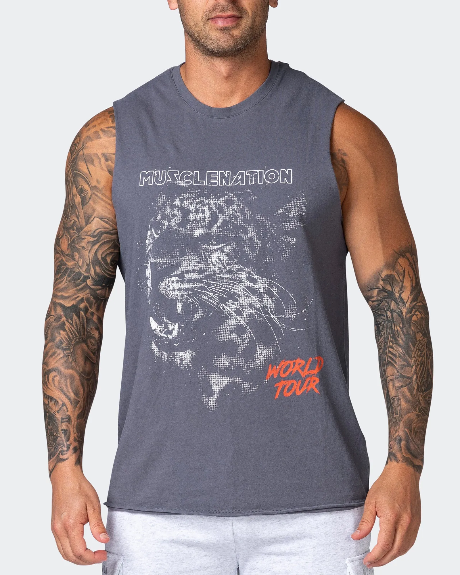 Leopard Vintage Tank - Washed Tornado sold by Muscle Nation product image thumbnail 2