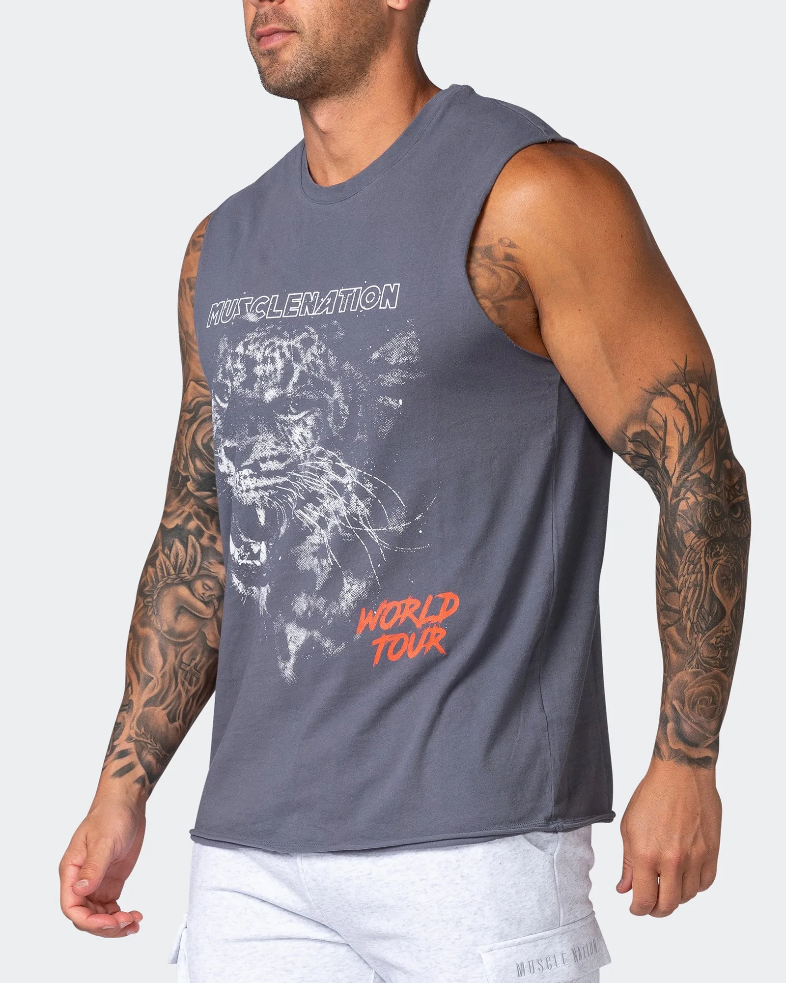 Leopard Vintage Tank - Washed Tornado sold by Muscle Nation product image thumbnail 3