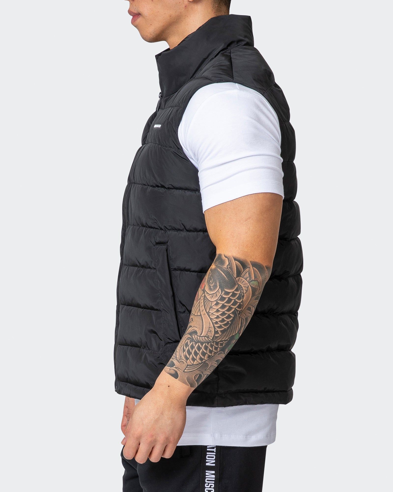 Unisex Puffer Vest - Black sold by Muscle Nation product image thumbnail 3