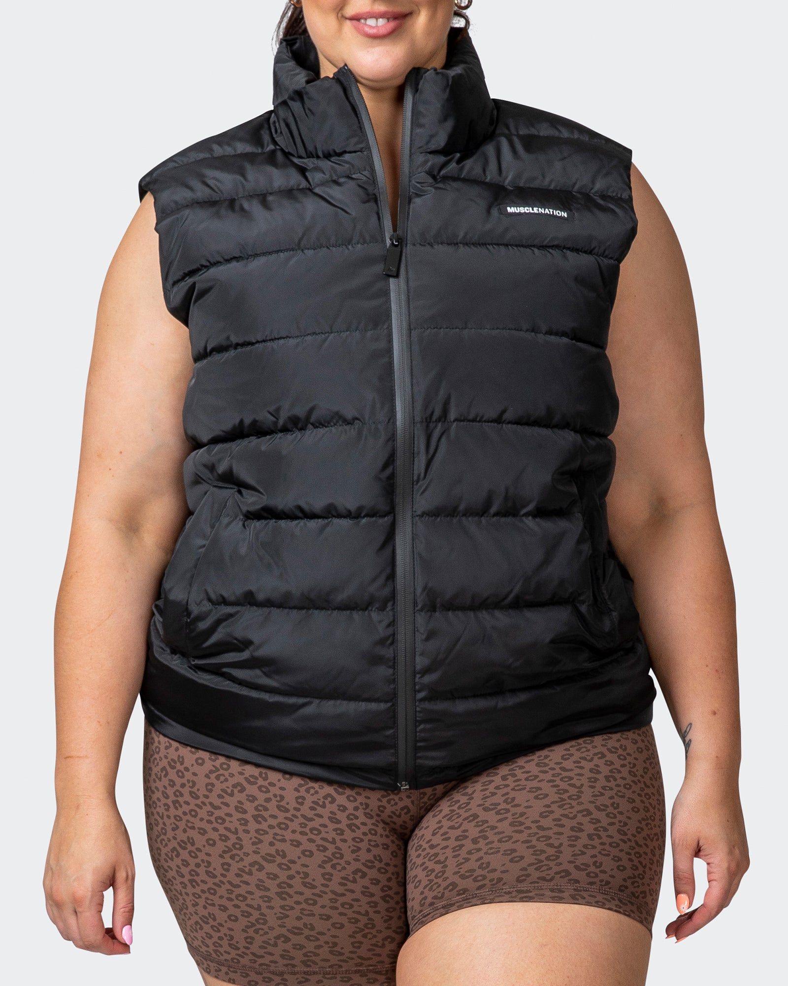 Unisex Puffer Vest - Black sold by Muscle Nation product image thumbnail 2
