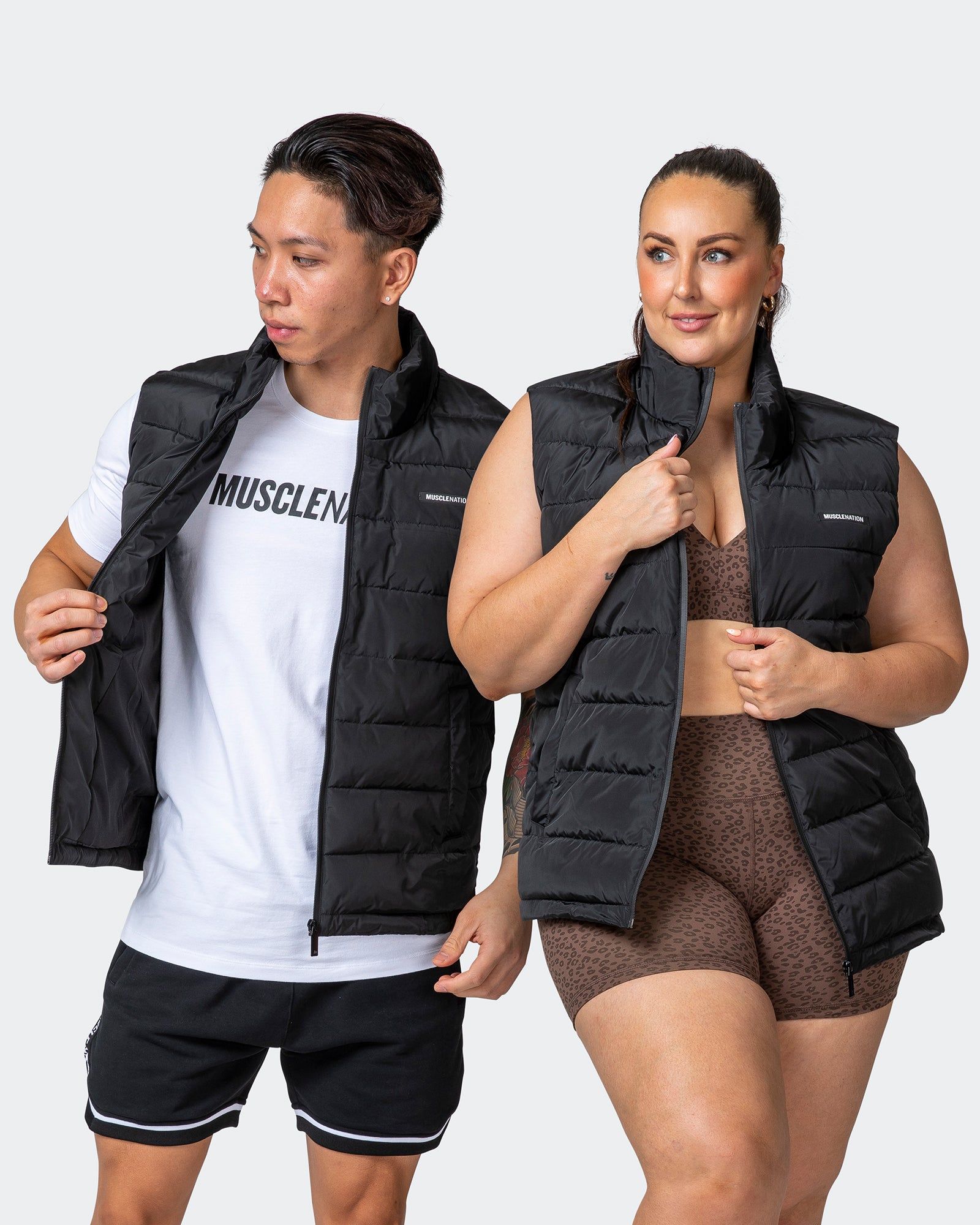 Unisex Puffer Vest - Black sold by Muscle Nation