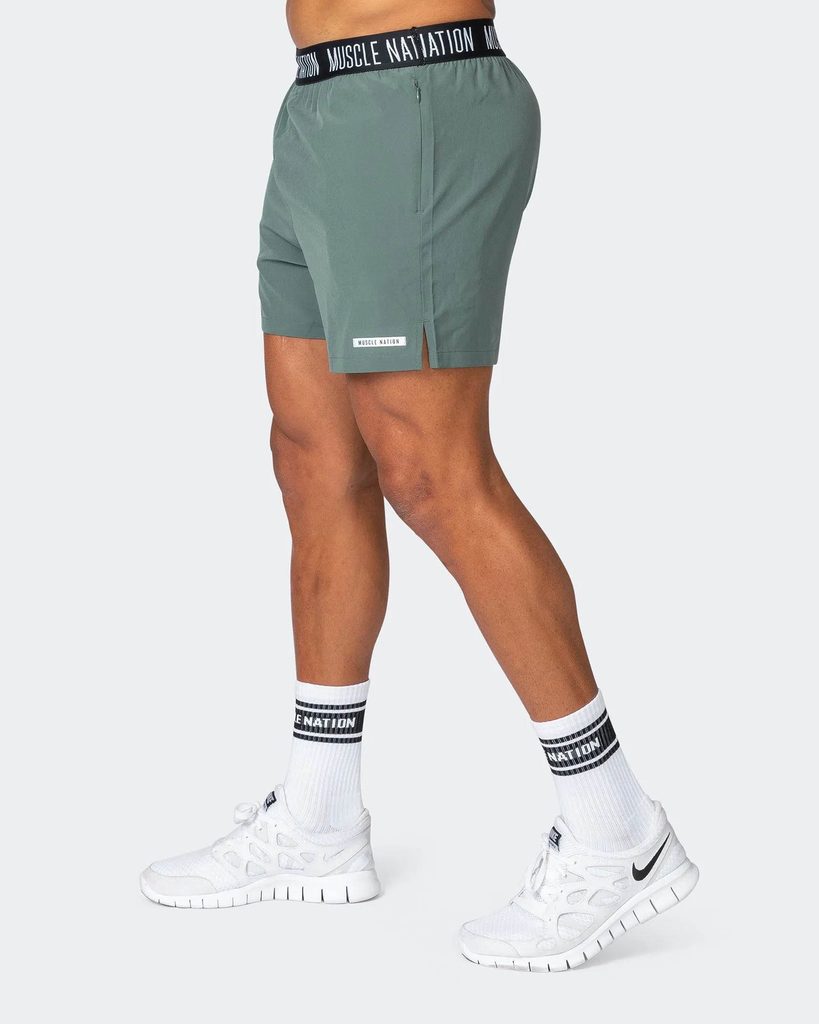 Level Up Training 4" Shorts - Olive Smoke sold by Muscle Nation product image thumbnail 5