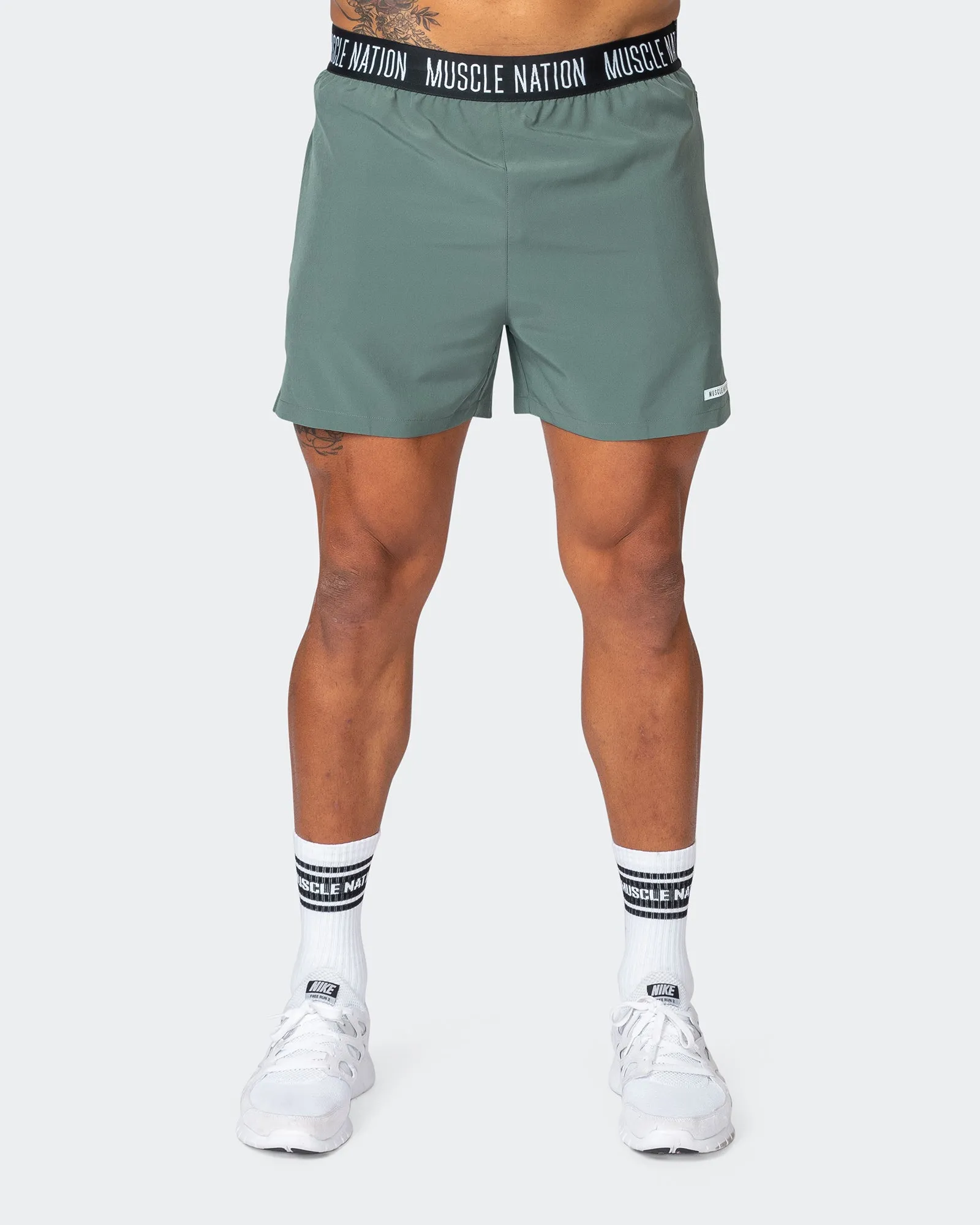 Level Up Training 4" Shorts - Olive Smoke sold by Muscle Nation product image thumbnail 3