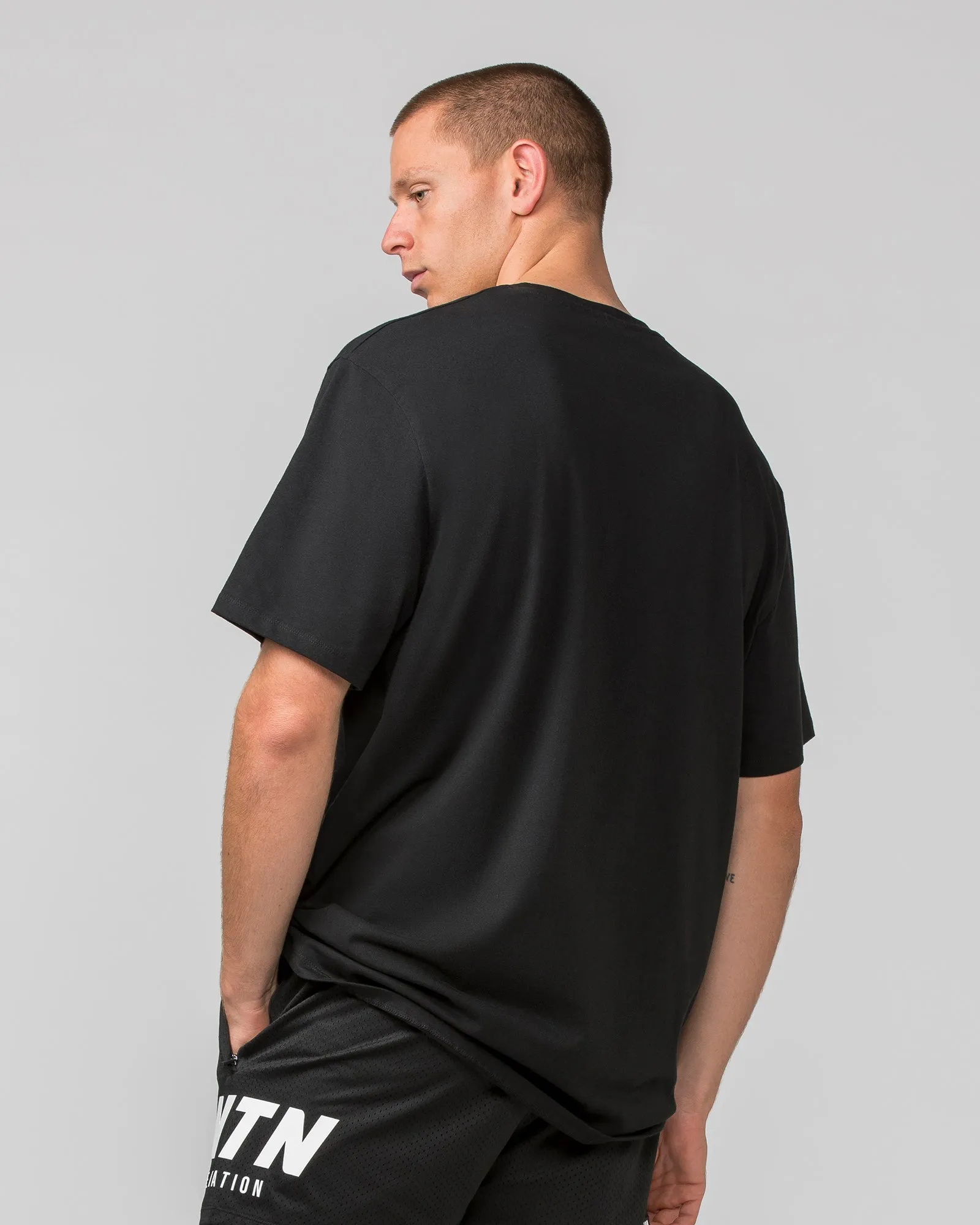 Oversized Tonal Tee - Black sold by Muscle Nation product image thumbnail 5