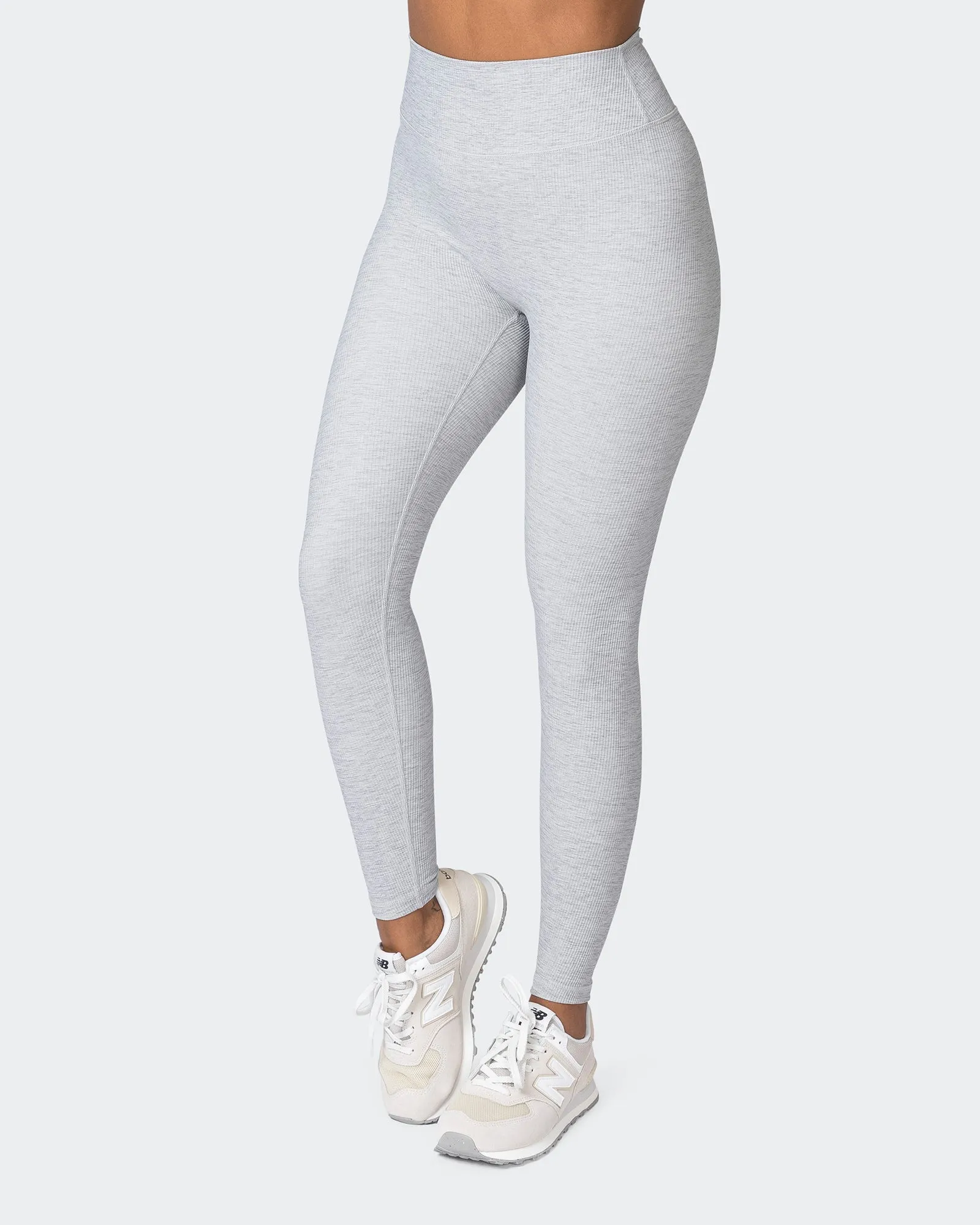 Zero Rise Rib Ankle Length Leggings - Quiet Grey Marl sold by Muscle Nation product image thumbnail 3