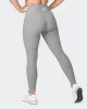 Zero Rise Rib Ankle Length Leggings - Zinc sold by Muscle Nation