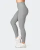 Zero Rise Rib Ankle Length Leggings - Zinc sold by Muscle Nation