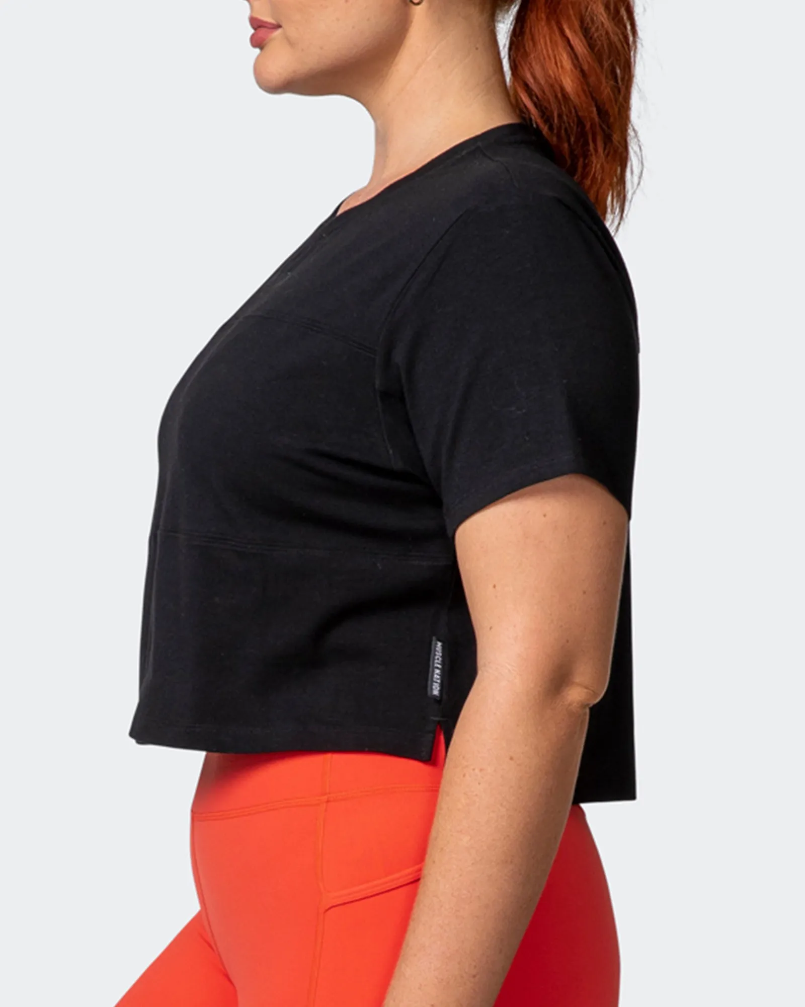 Elevate Cropped Tee - Black sold by Muscle Nation product image thumbnail 4