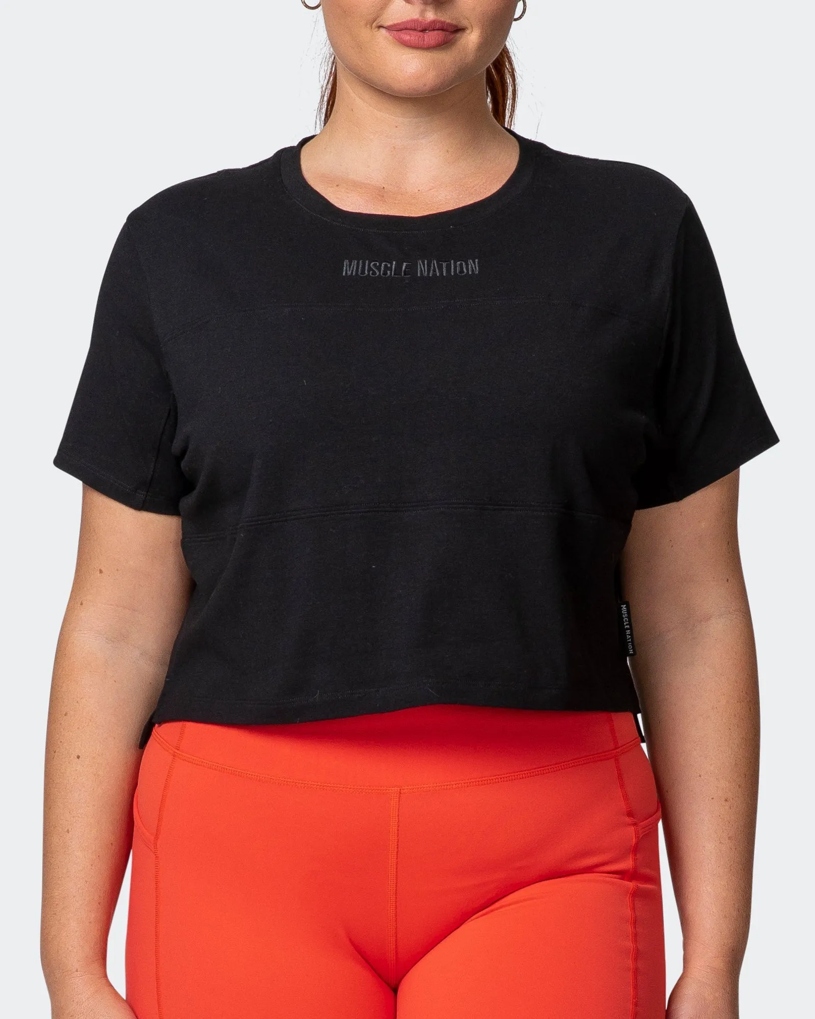 Elevate Cropped Tee - Black sold by Muscle Nation product image thumbnail 2