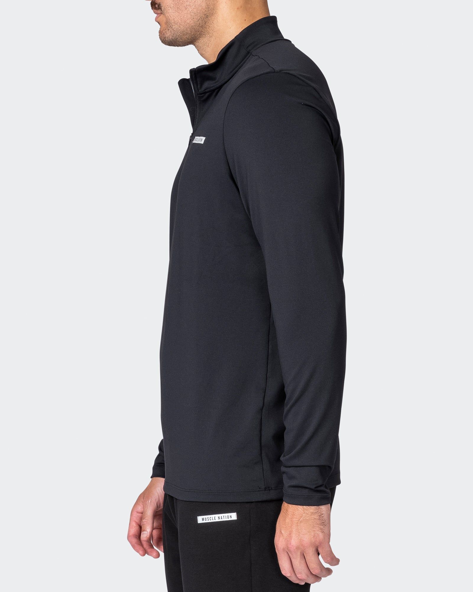 Legacy Long Sleeve Quarter Zip - Black sold by Muscle Nation product image thumbnail 4