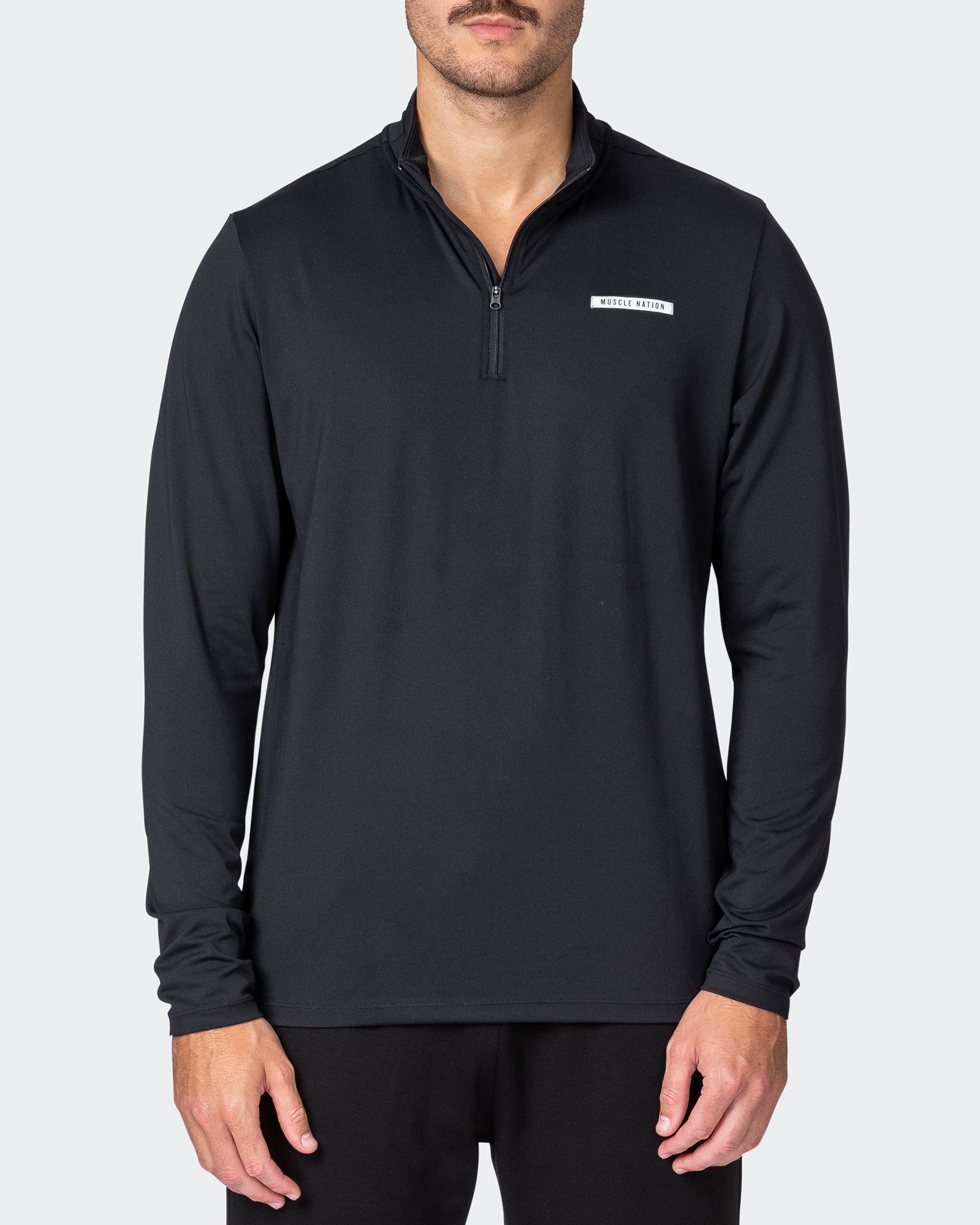 Legacy Long Sleeve Quarter Zip - Black sold by Muscle Nation product image thumbnail 2