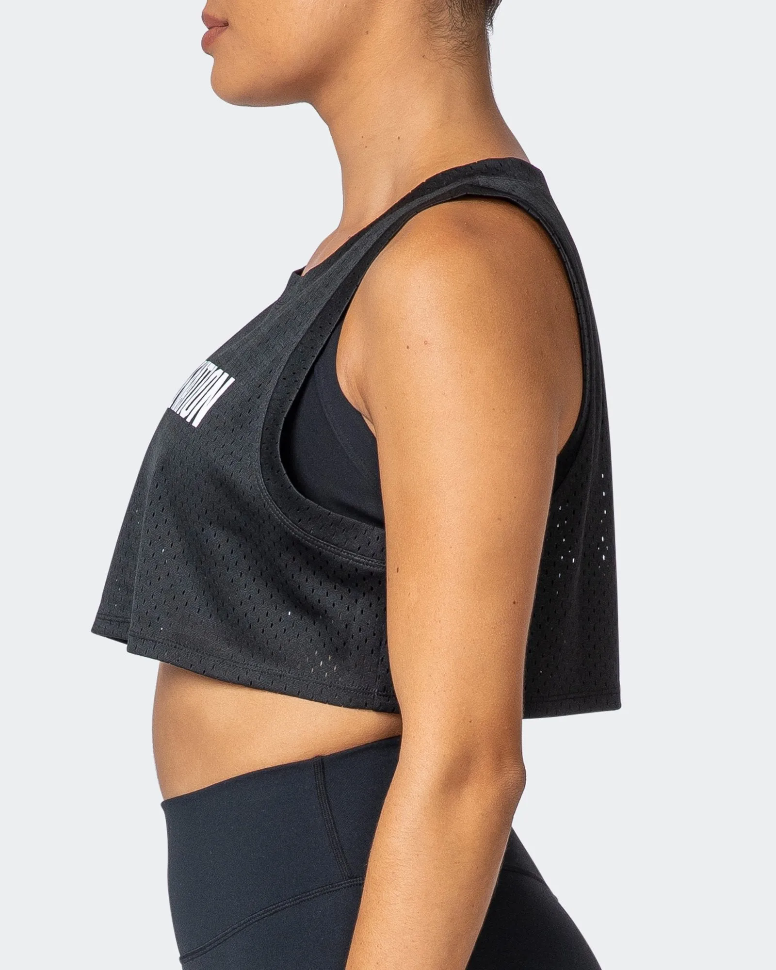 Agile Ultra Cropped Tank - Black sold by Muscle Nation product image thumbnail 4