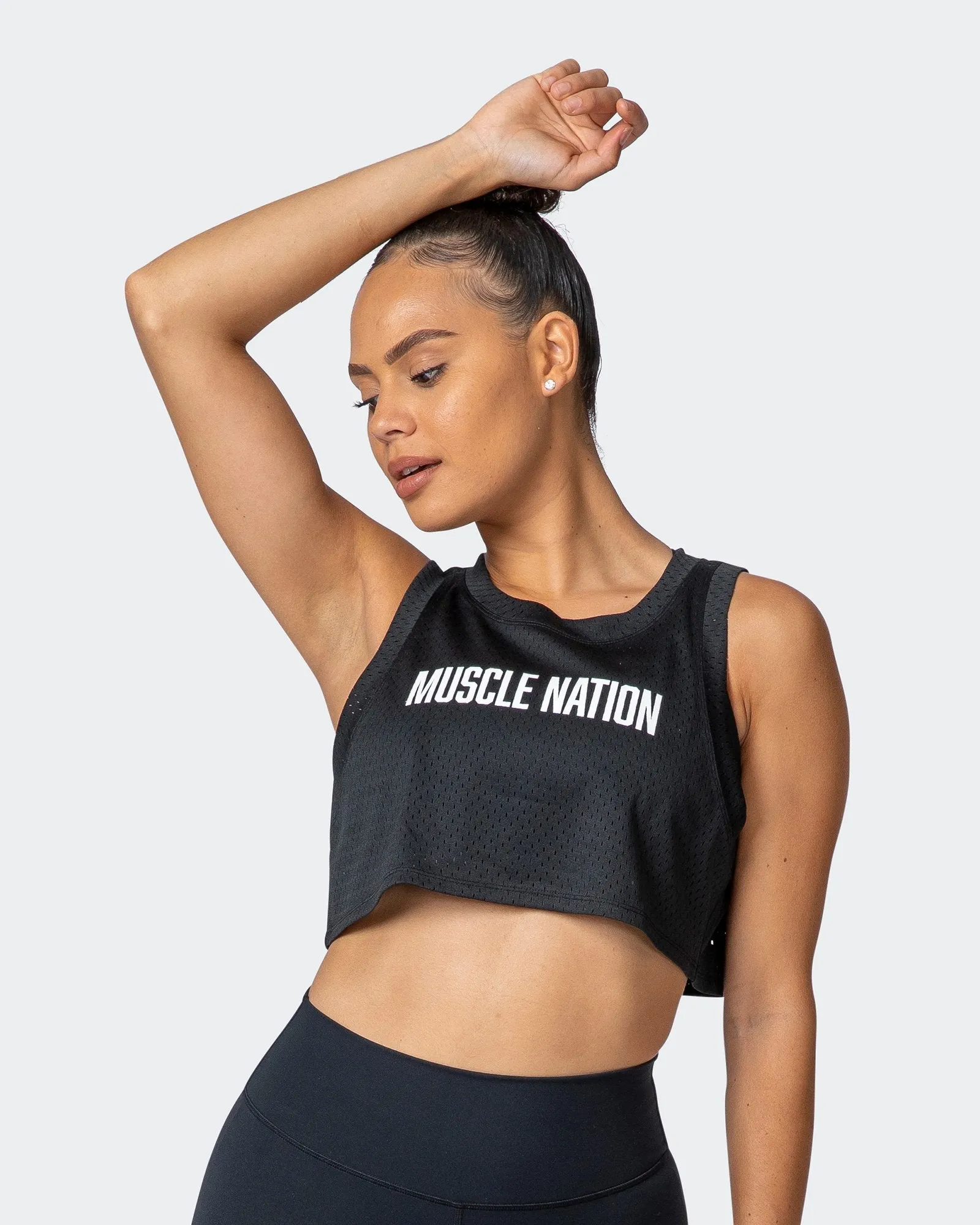 Agile Ultra Cropped Tank - Black sold by Muscle Nation