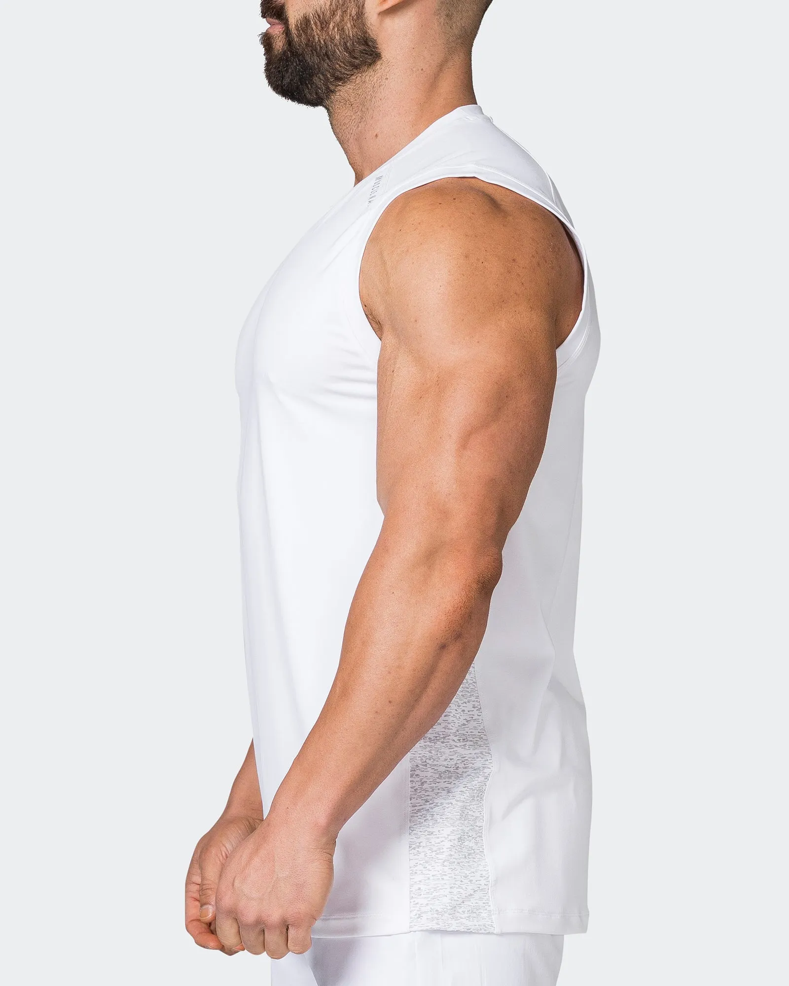 Reflective Running Tank - White sold by Muscle Nation product image thumbnail 5