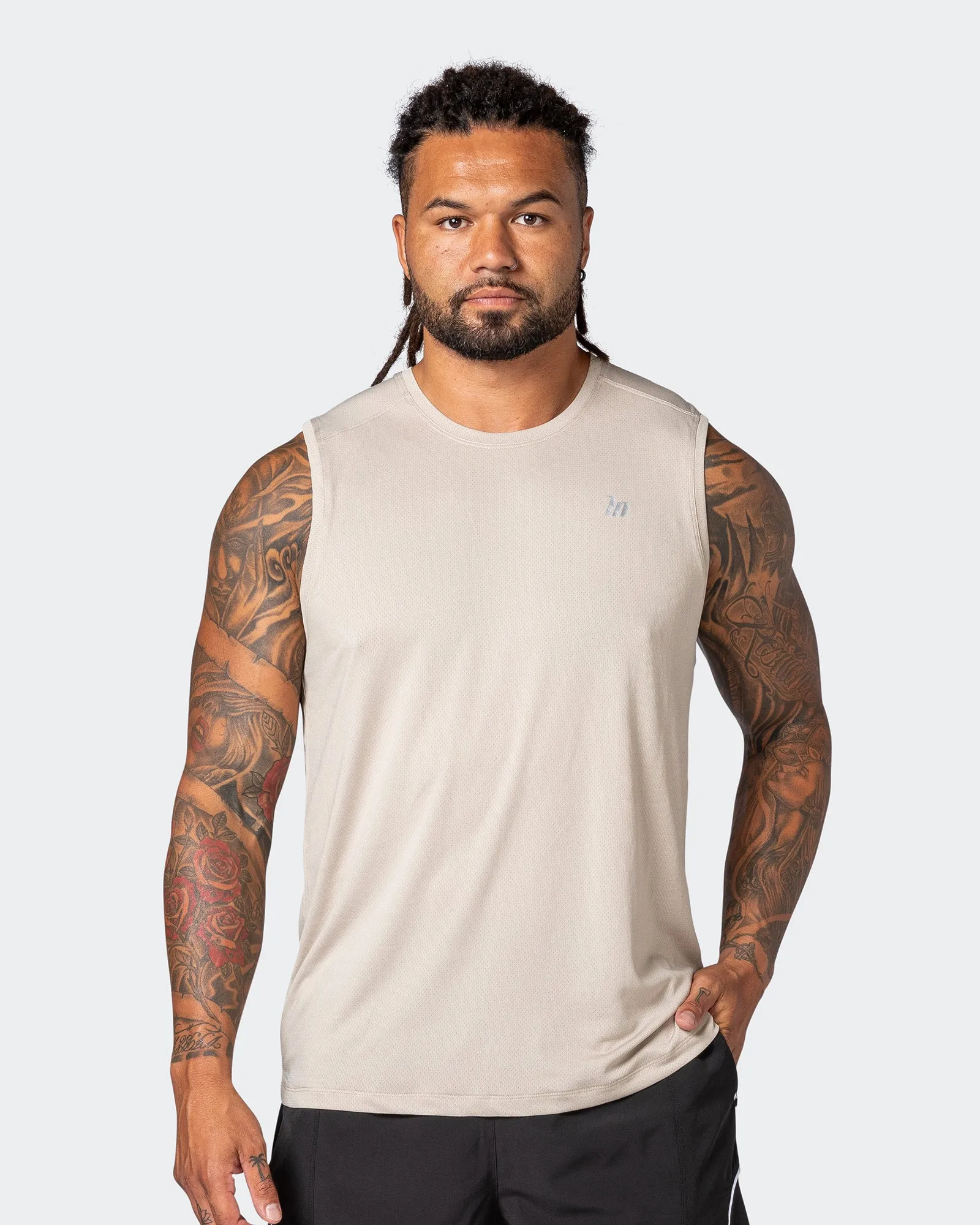 Reflective Training Tank - Bone sold by Muscle Nation